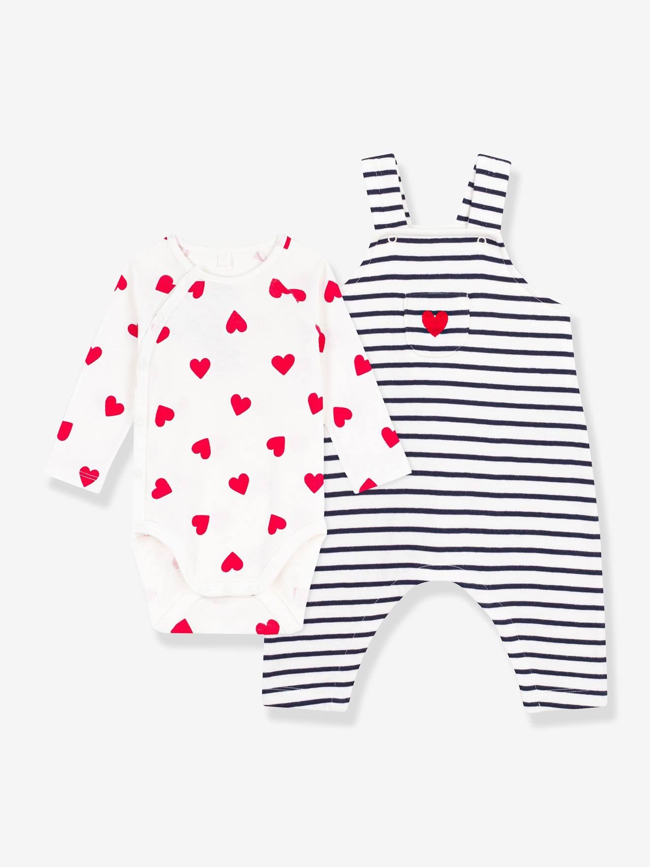 Set body salopet PETIT BATEAU ecru