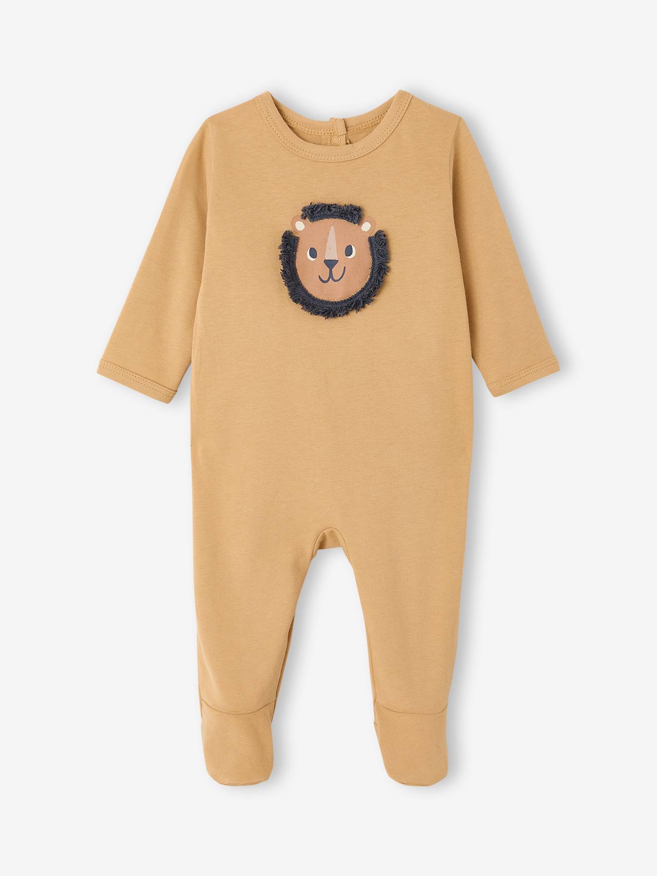 Pyjama babypakje jongen opening beige