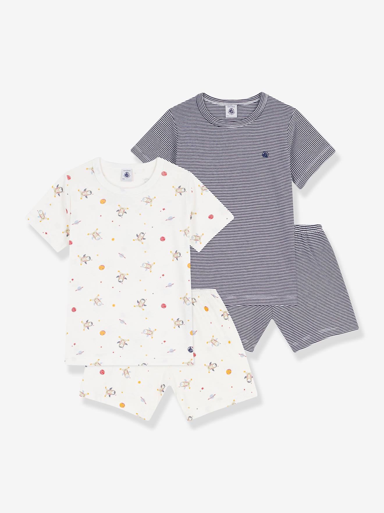 Set van 2 pyjamashorts van katoen PETIT BATEAU wit