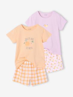 Set van 2 pyjamashorts voor meisjes van katoen  - vertbaudet enfant