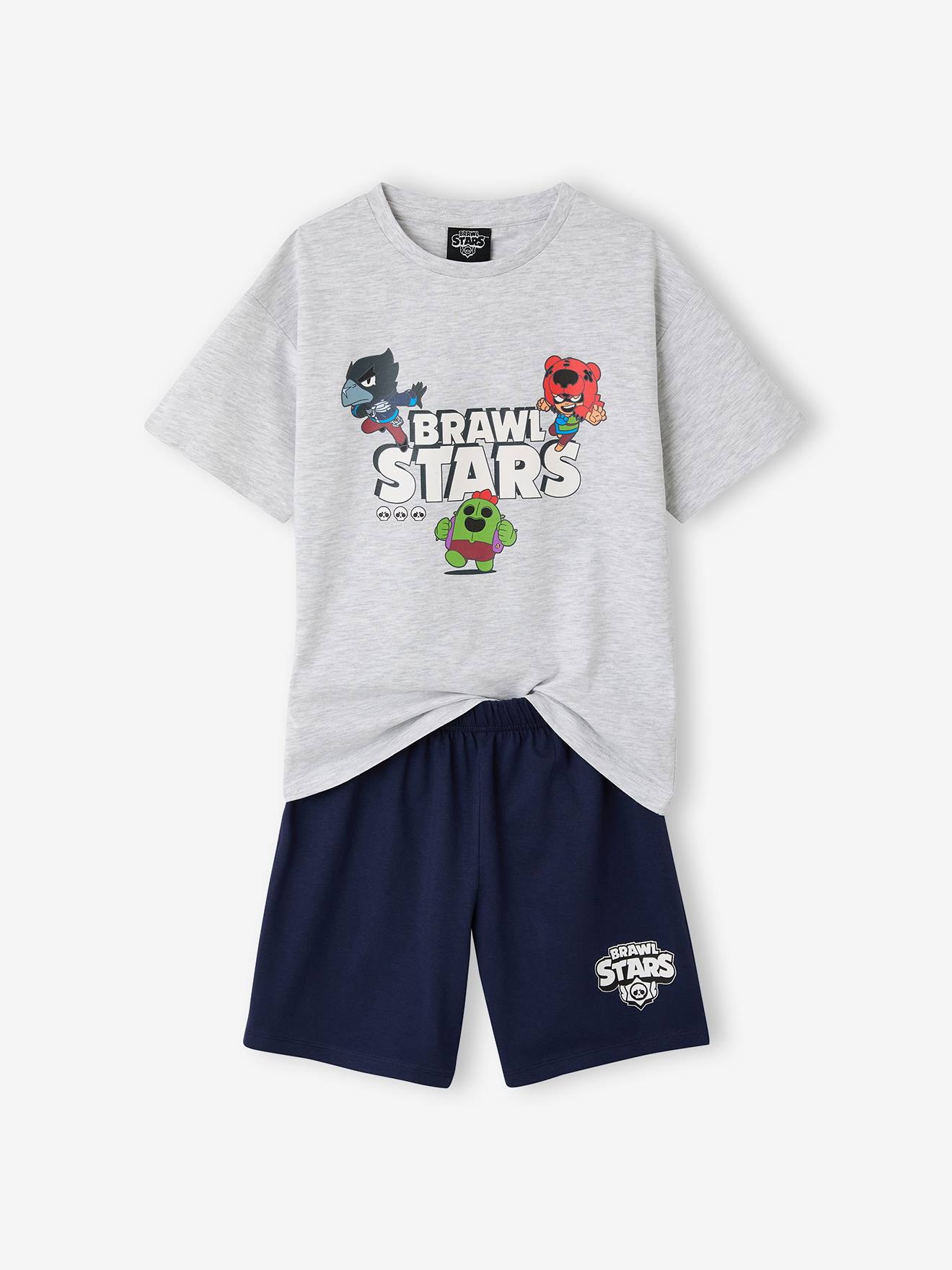 Brawl Stars pyjamashort set gemêleerd grijs