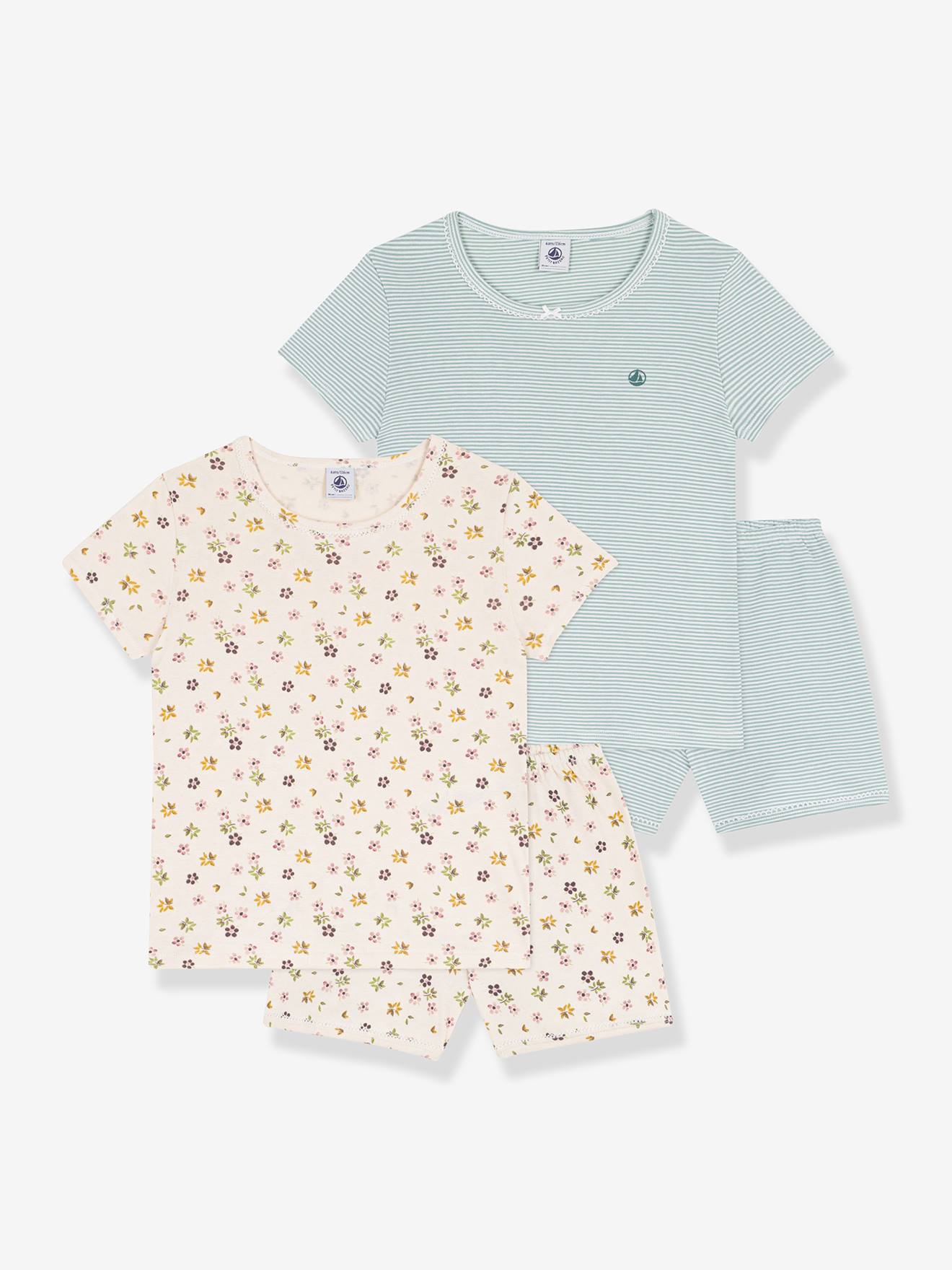 Set van 2 pyjama's van bedrukte katoen PETIT BATEAU wit