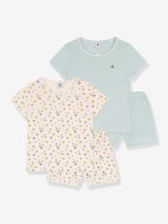 Set van 2 pyjama's van bedrukte katoen PETIT BATEAU  - vertbaudet enfant