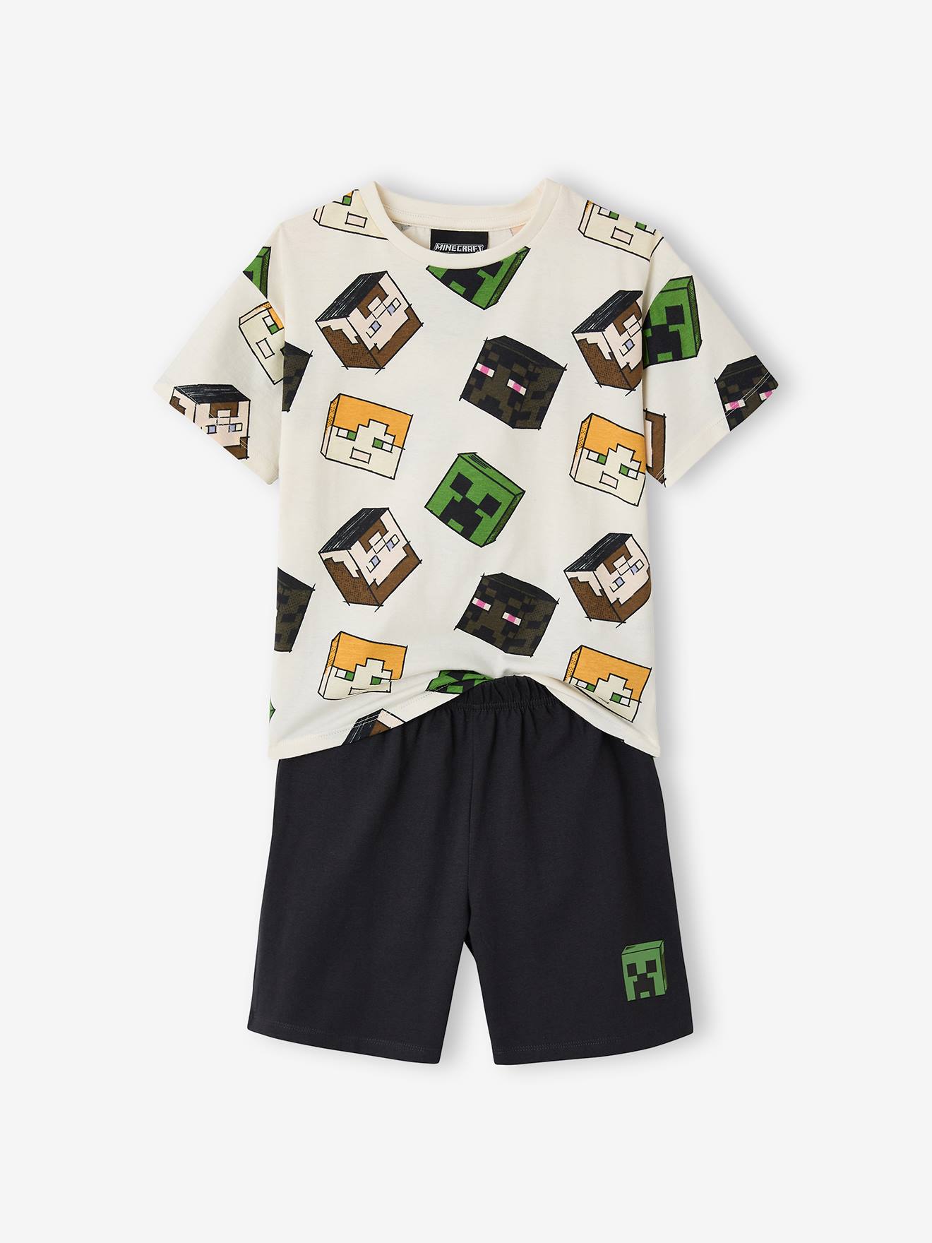 Minecraft pyjama babyset voor jongens antraciet afbeelding