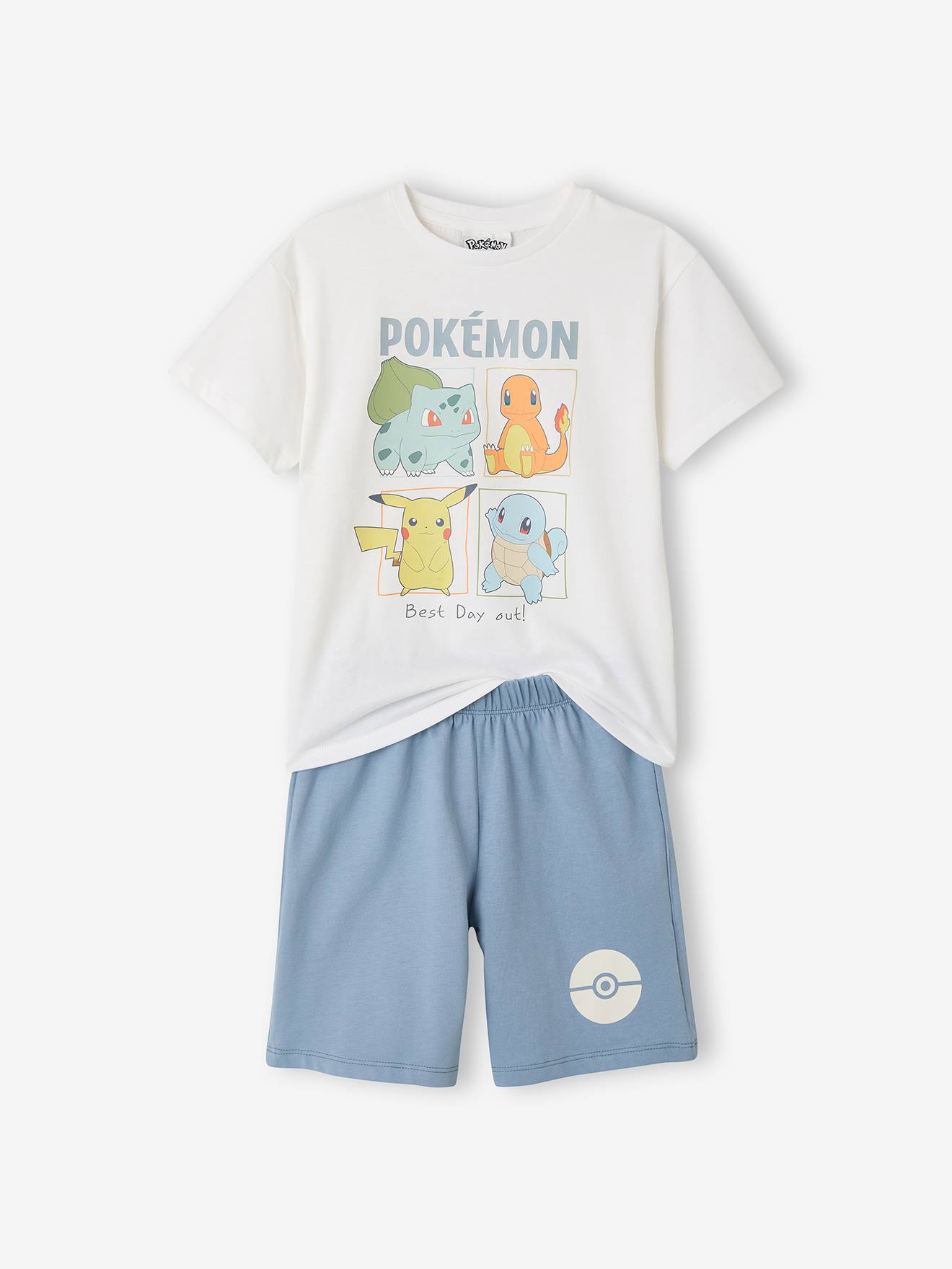 Pyjamashort Pokemon ijsblauw