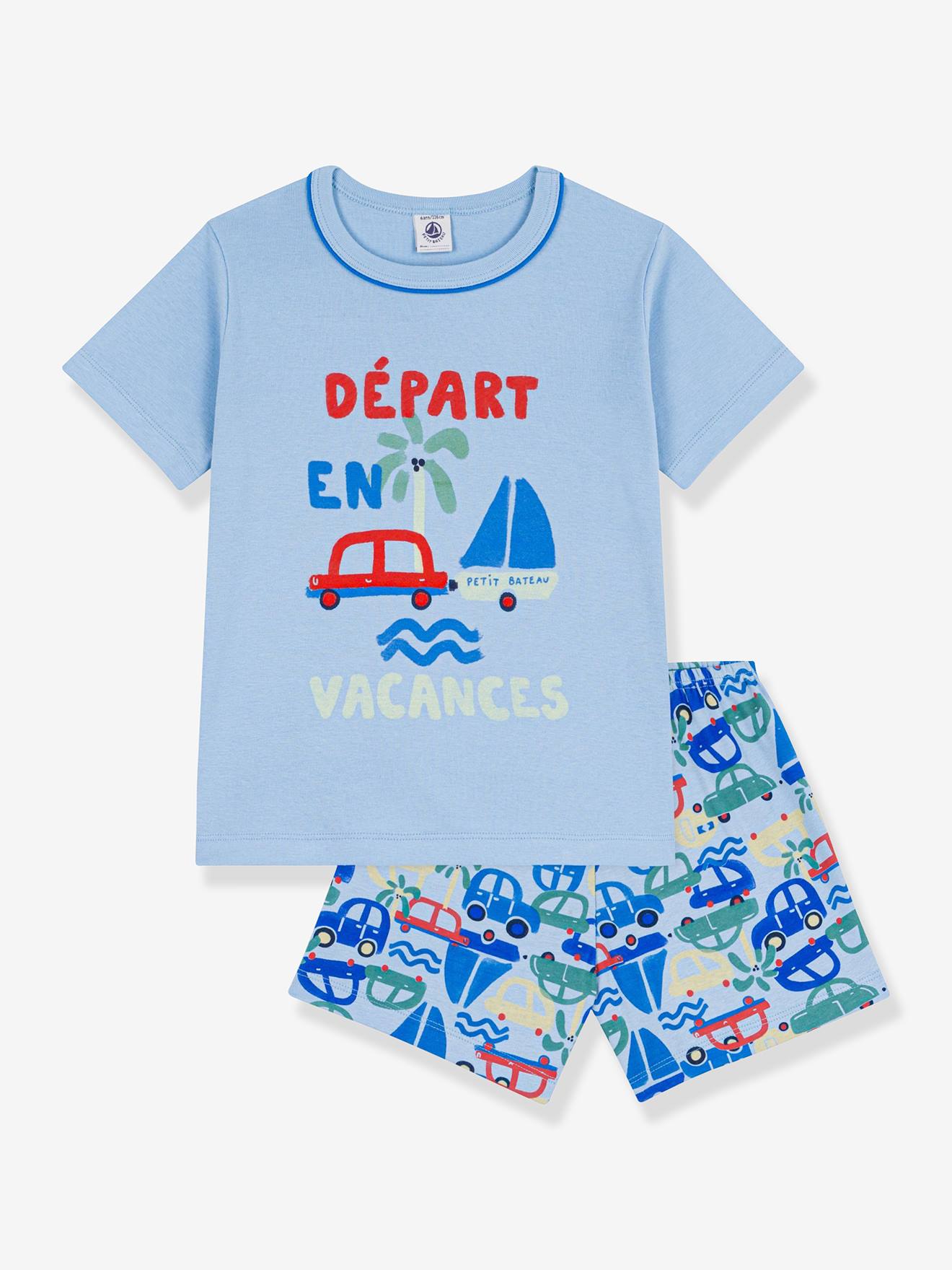 Pyjama short jongen blauw