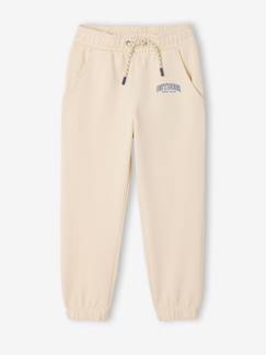 Jongens-Sport collectie-Joggingbroek van molton met verstelbare taille