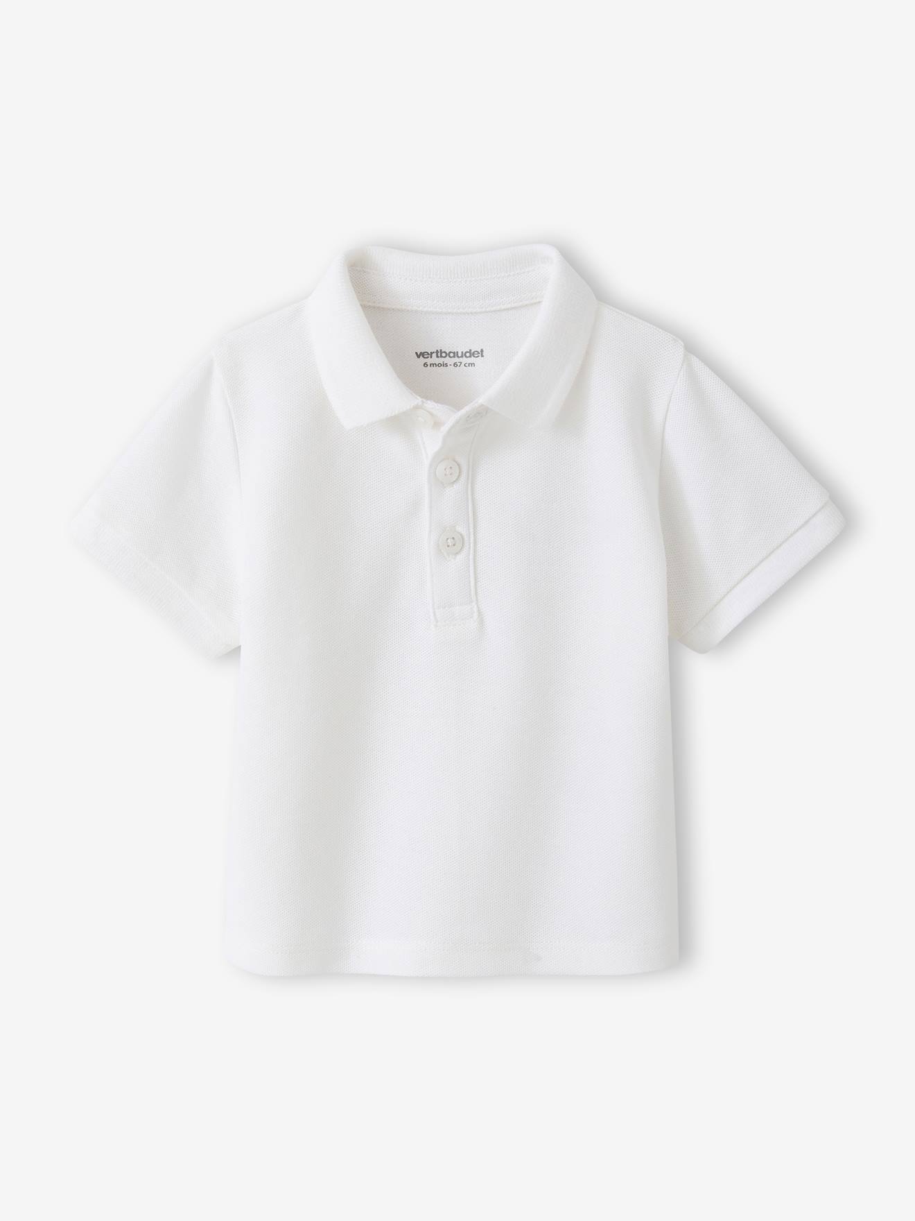 Polo baby korte mouwen om te personaliseren wit