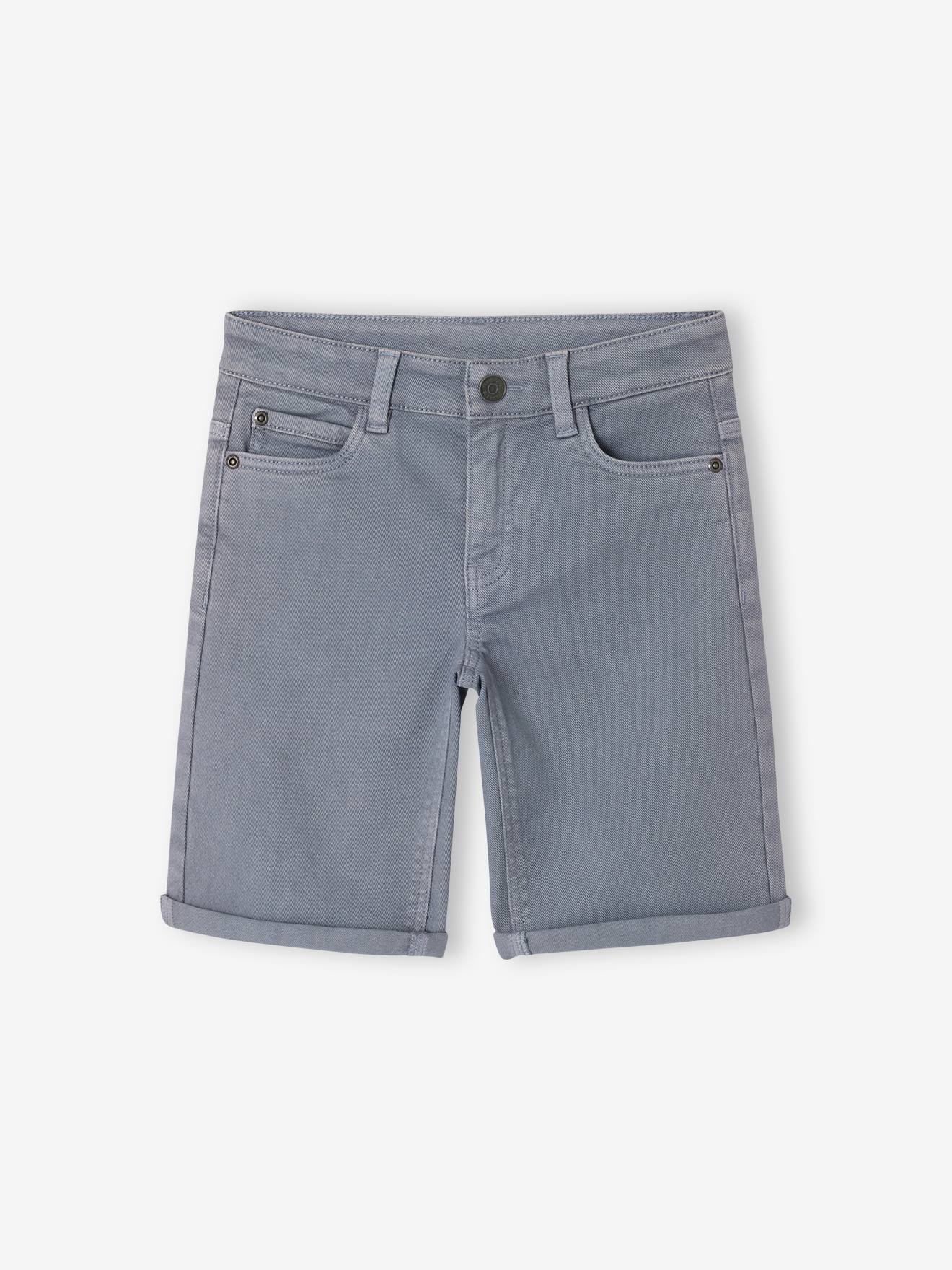 Bermuda jongens 5 zakken grijsblauw
