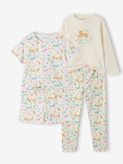 Set van 2 korte pyjama's met korte mouwen voor meisjes  - vertbaudet enfant