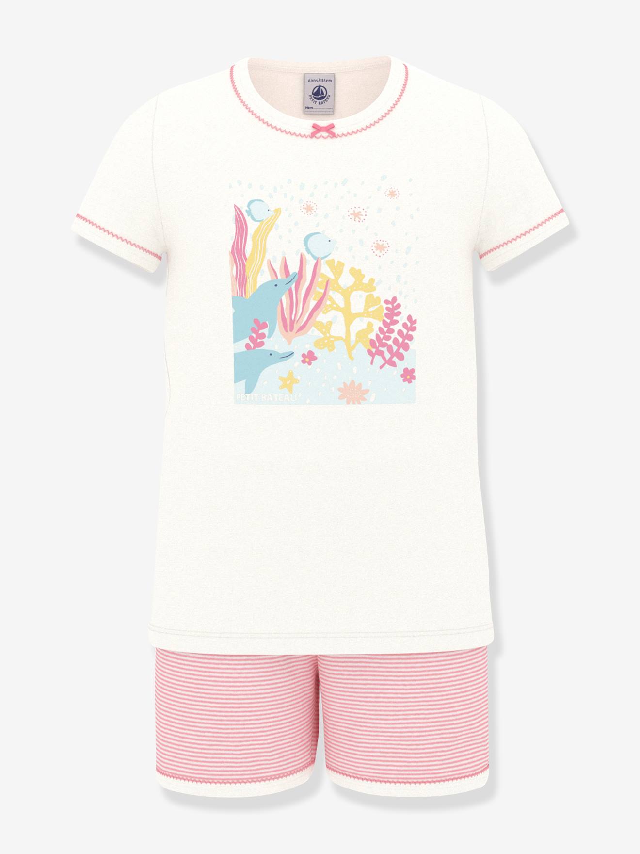 Pyjama short slipjes for girls wit