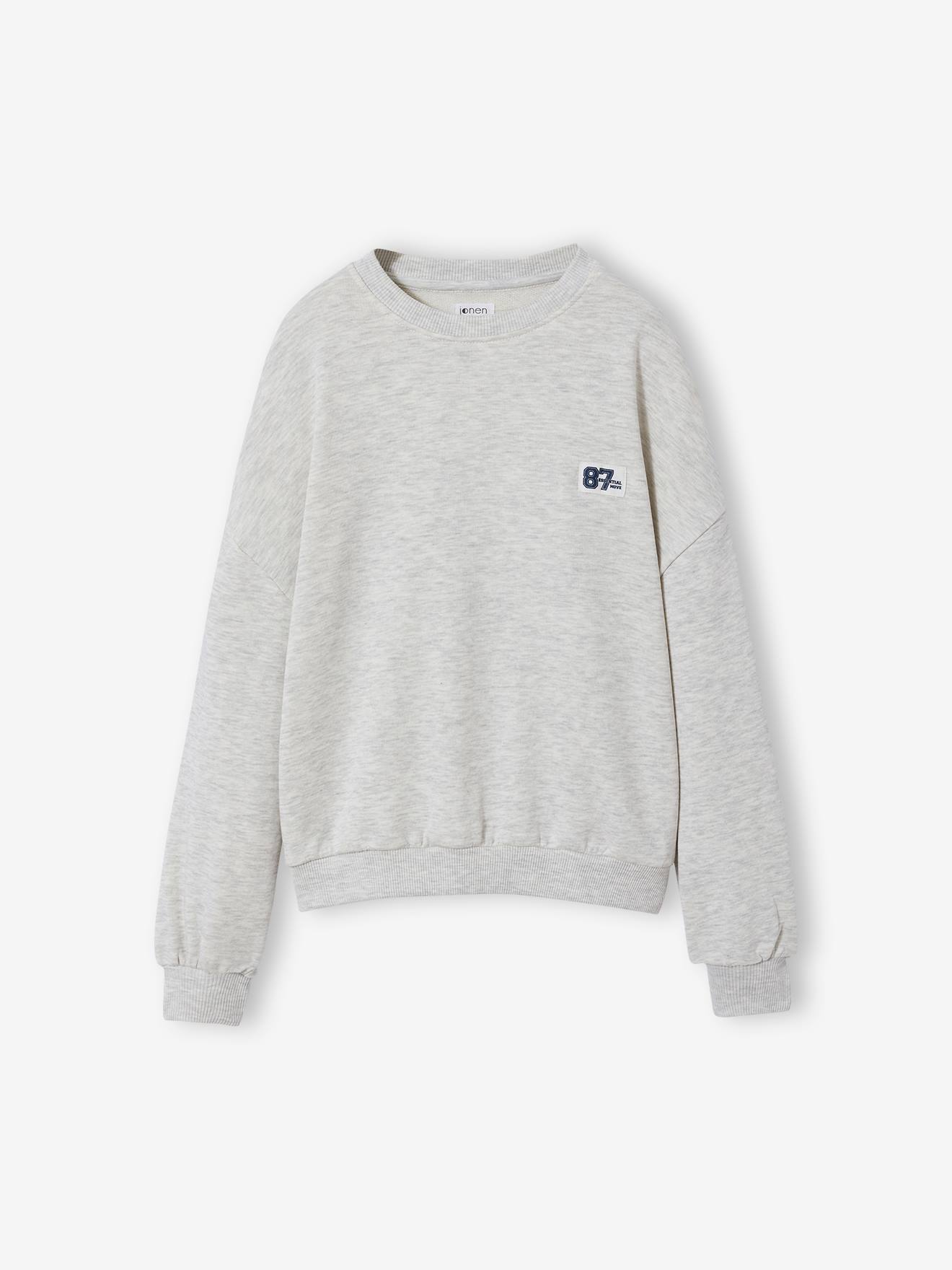 Sport sweater gemêleerd grijs