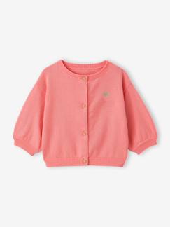 Basic gebreid babyvest met geborduurd hartje  - vertbaudet enfant