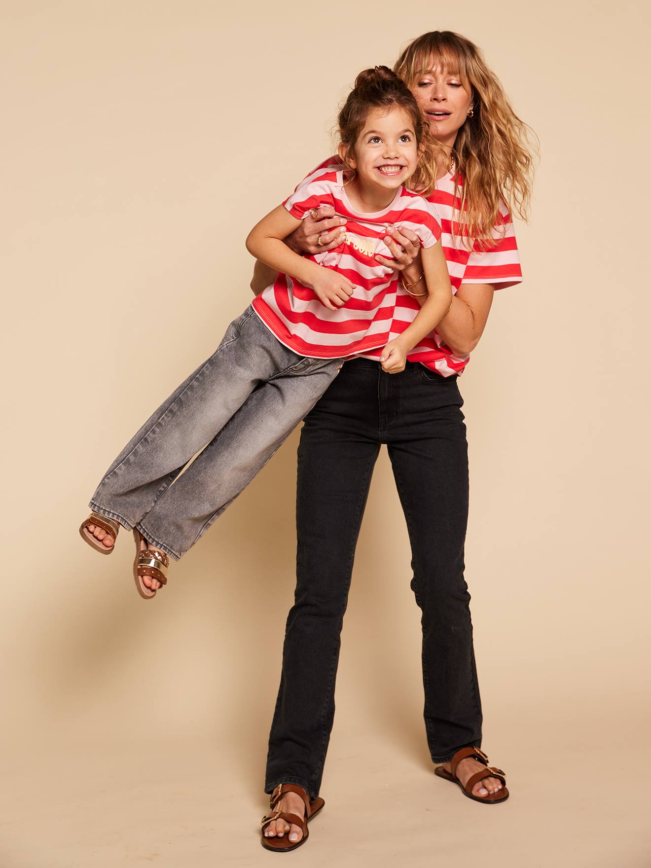 T-shirt met korte mouwen voor meisjes - familiecollectie rozenhout