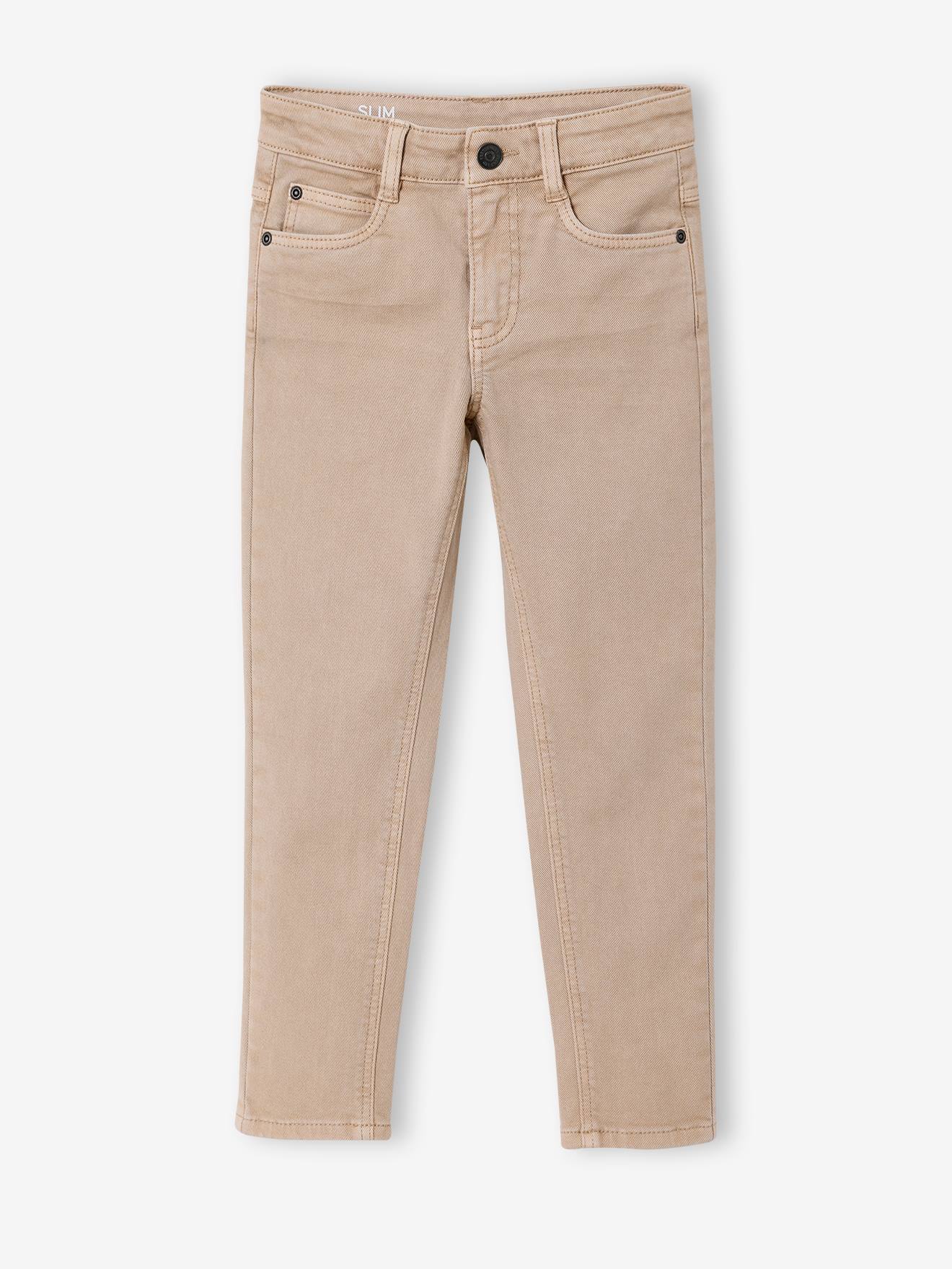Gekleurde slim fit MorphologiK MEDIUM jongens klei