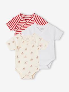 Baby-Body-Set van 3 body's voor babyjongens van biologisch katoen