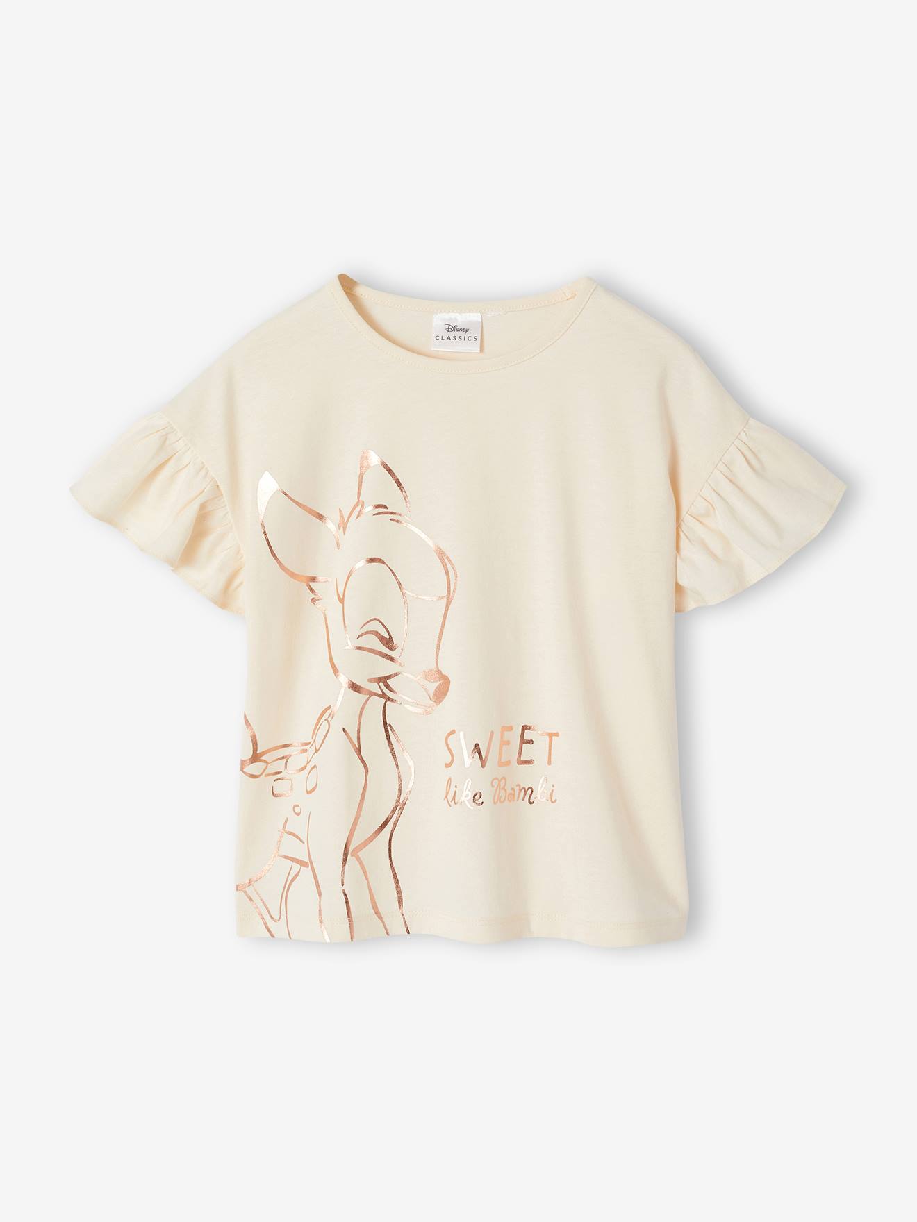 T-shirt met korte mouwen Bambi DISNEY ANIMALS ecru