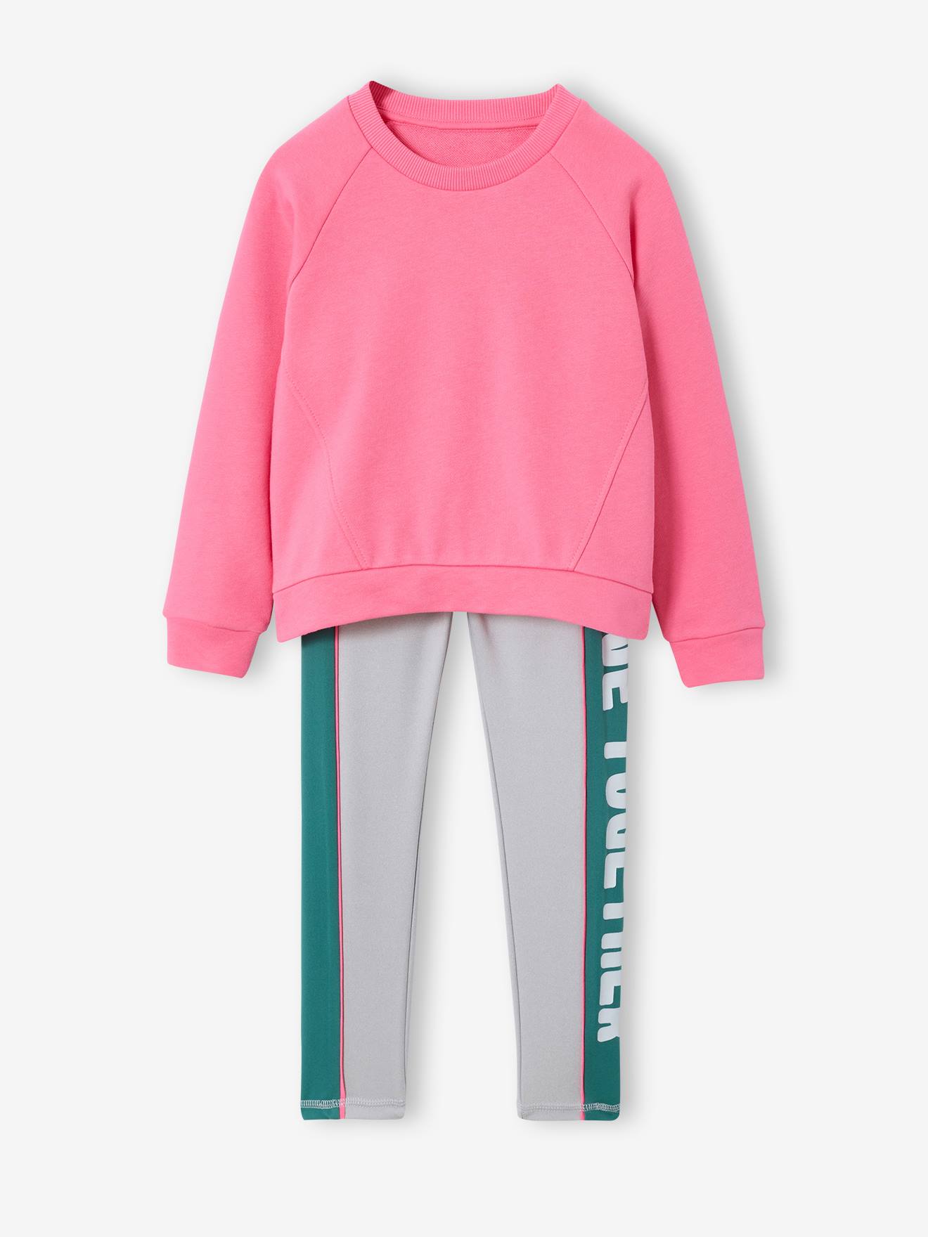 Set met legging en sweater voor meisjes gemêleerd grijs