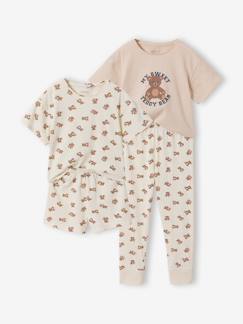 Set van 2 pyjama's met berenprint, korte en lange mouwen  - vertbaudet enfant