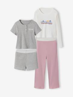 Meisje-Set van 2 korte en lange pyjama's