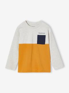 Jongens-T-shirt, poloshirt, souspull-T-shirt-Colorblock jongensshirt