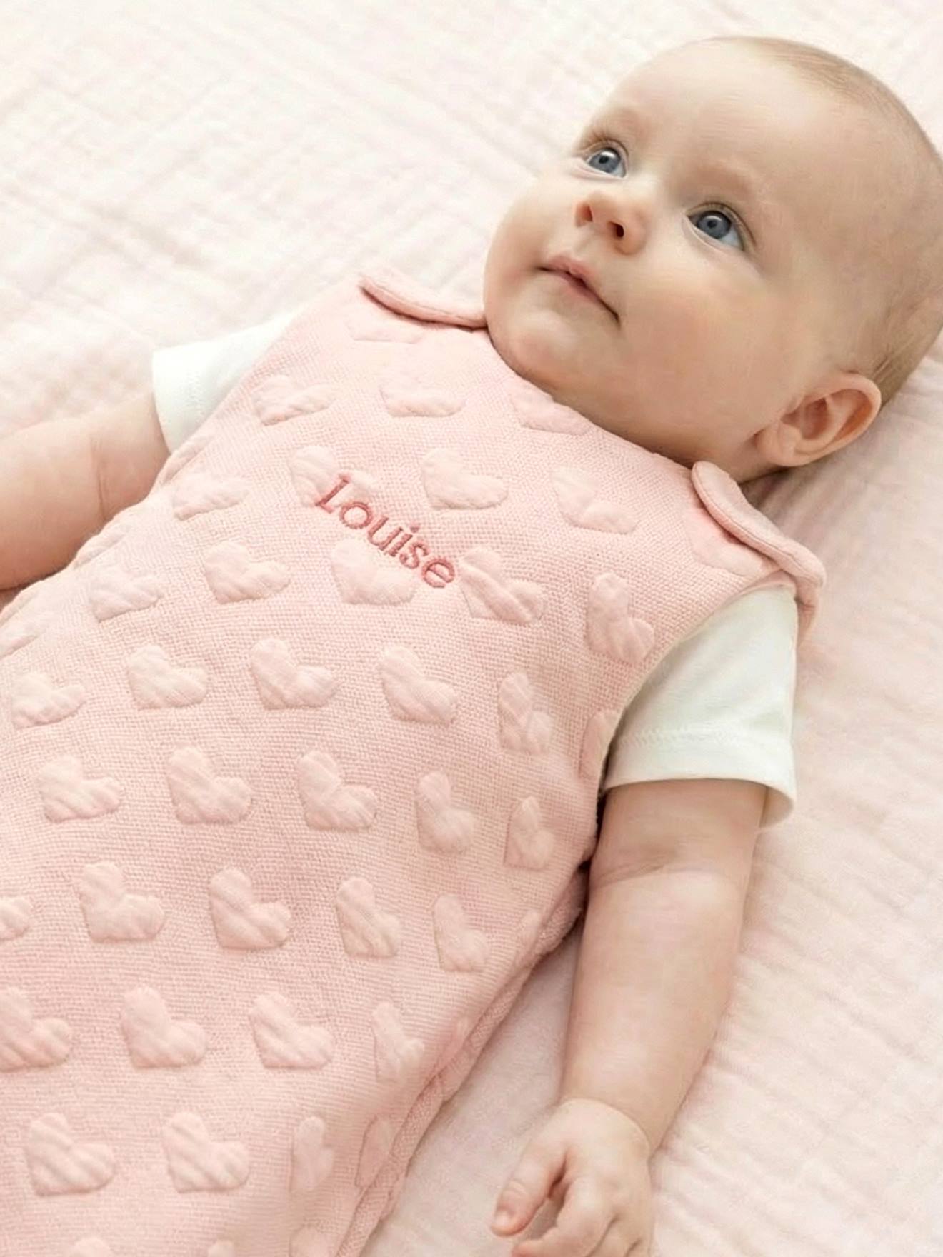 Personaliseerbare trappelzak jacquard lichtroze