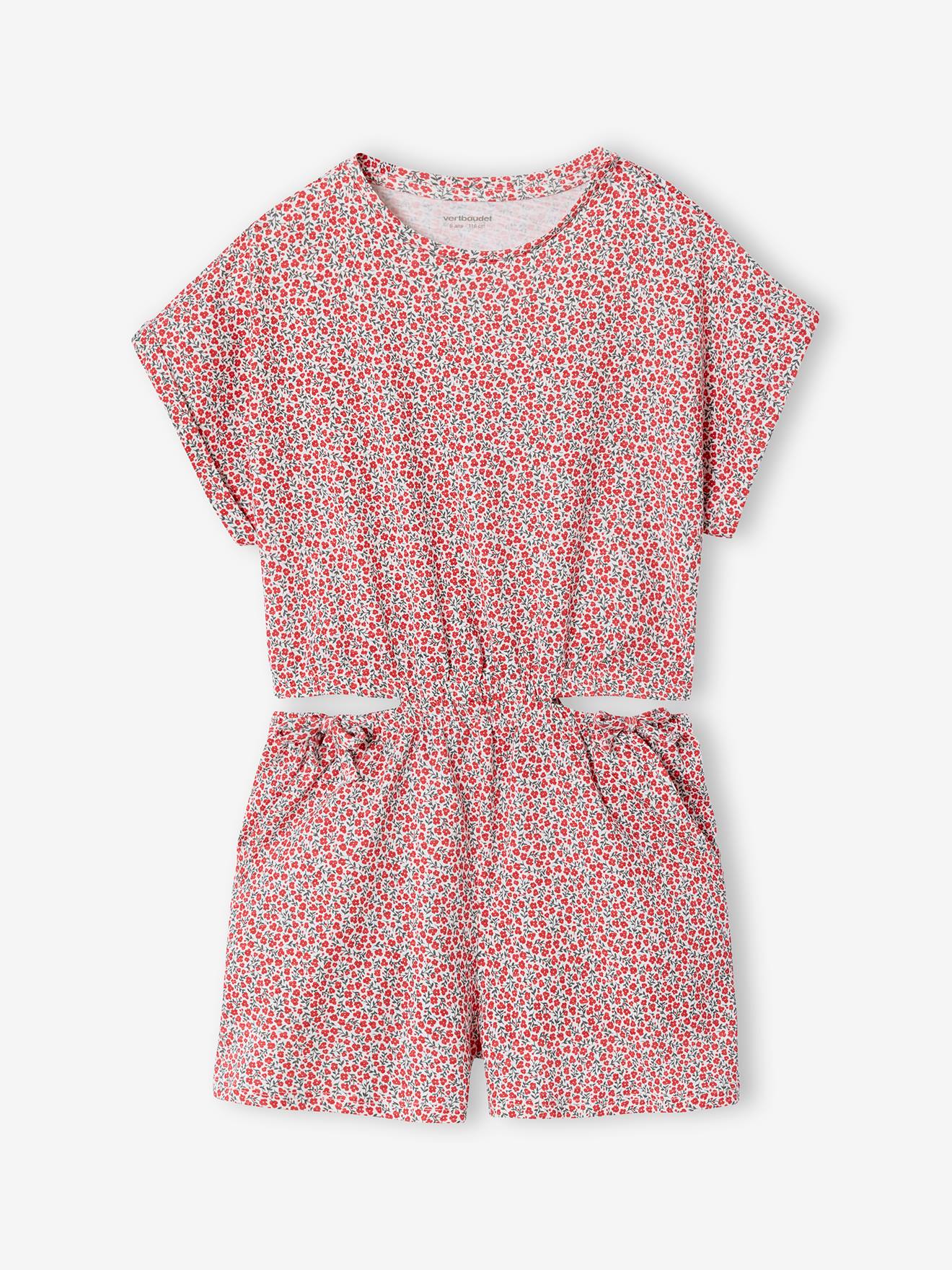 Jersey combishort meisjes ecru