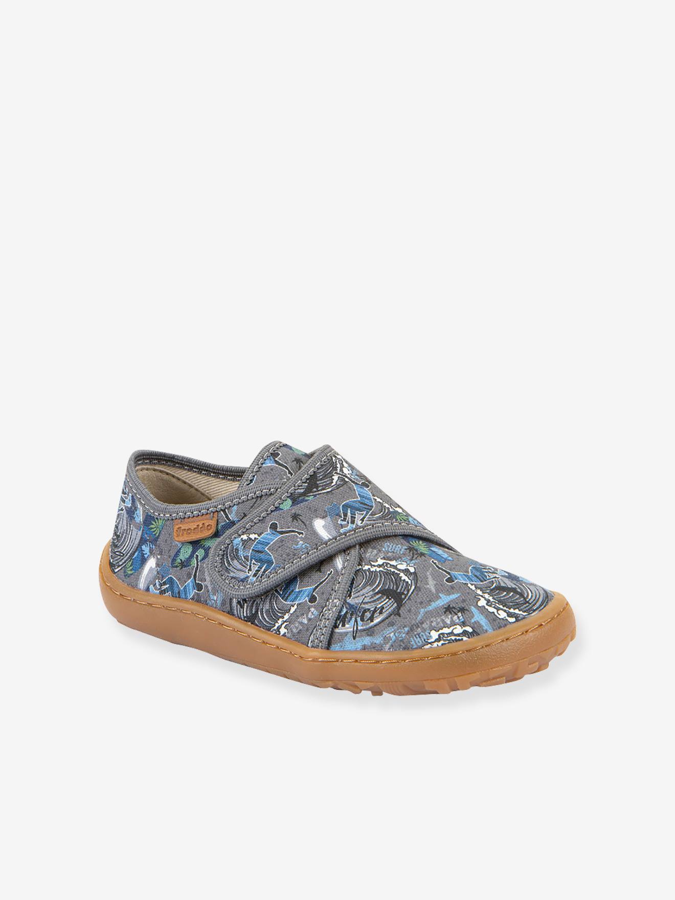 FRODDO barefoot sloffen met print voor kinderen grijs