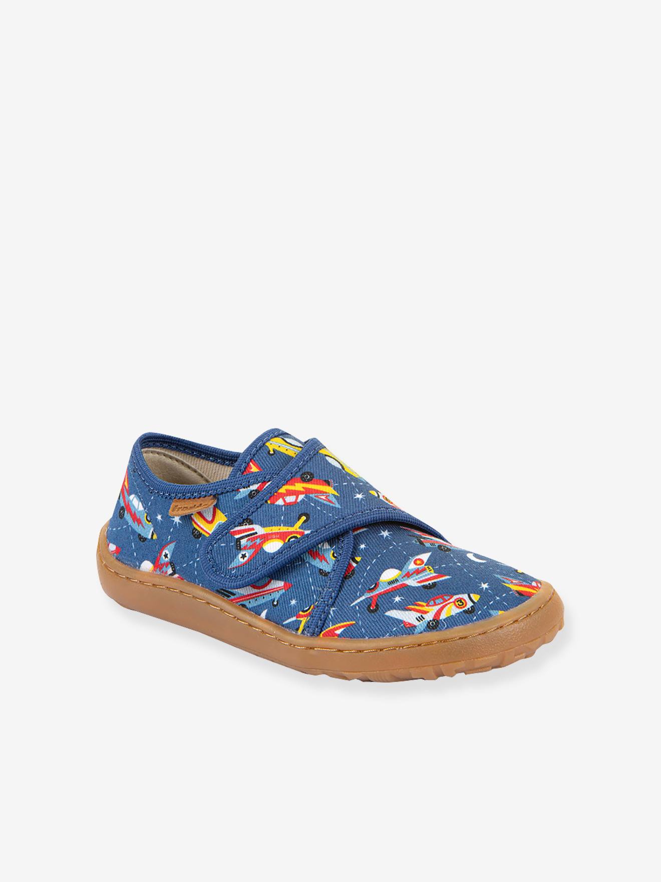 FRODDO barefoot sloffen met print voor kinderen felblauw