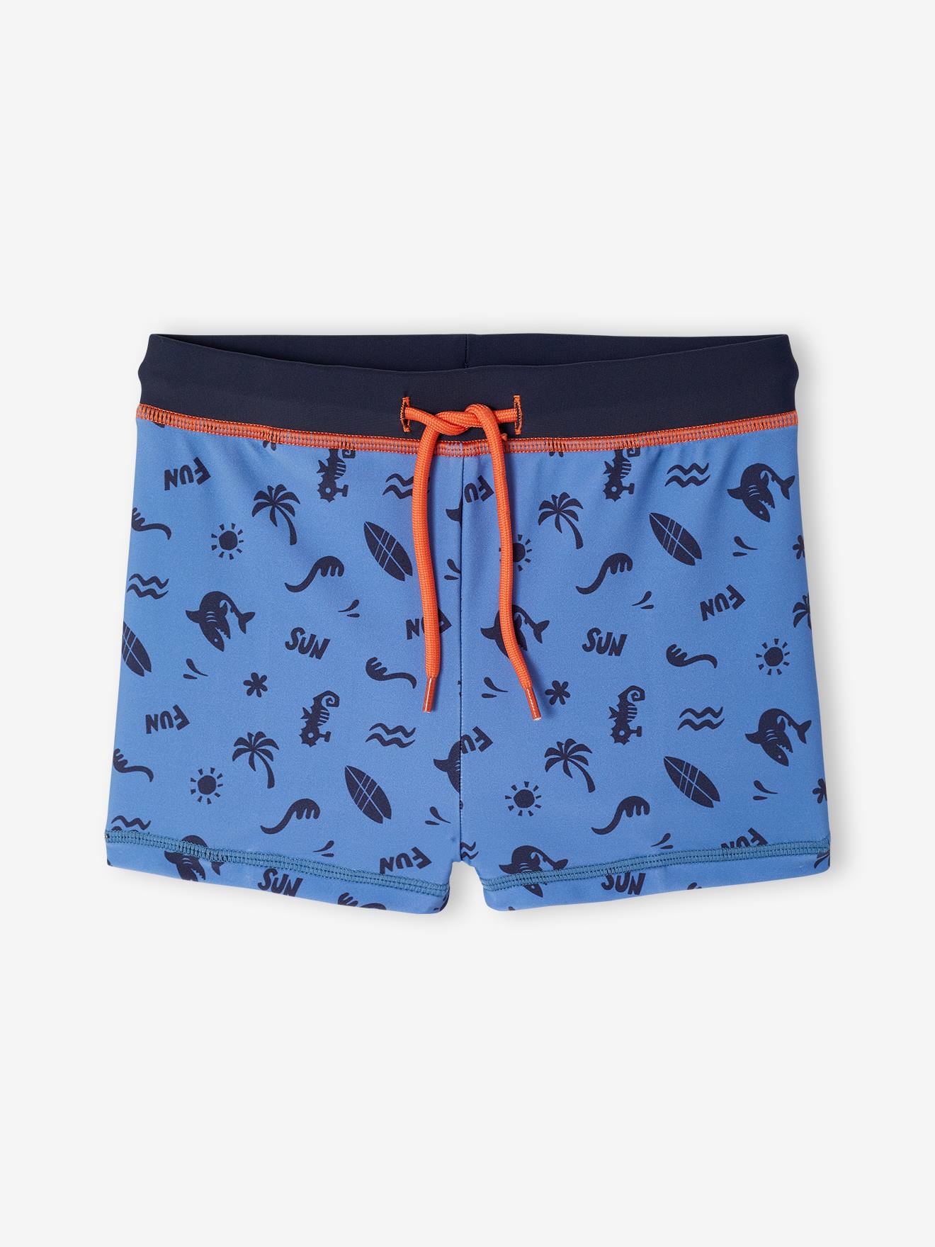 Zwemboxershort voor jongens blauw