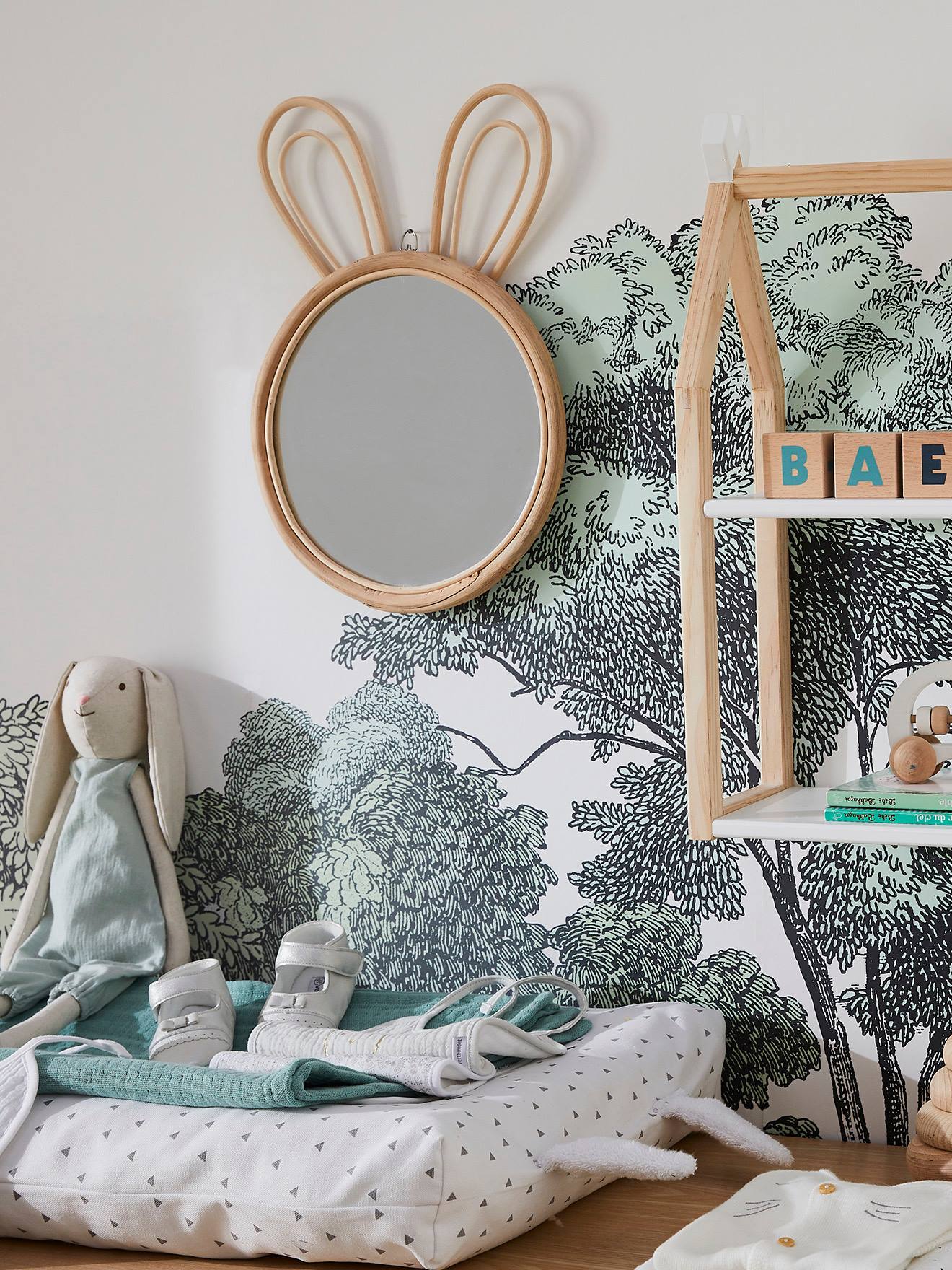 Rotan spiegel Konijn rotan