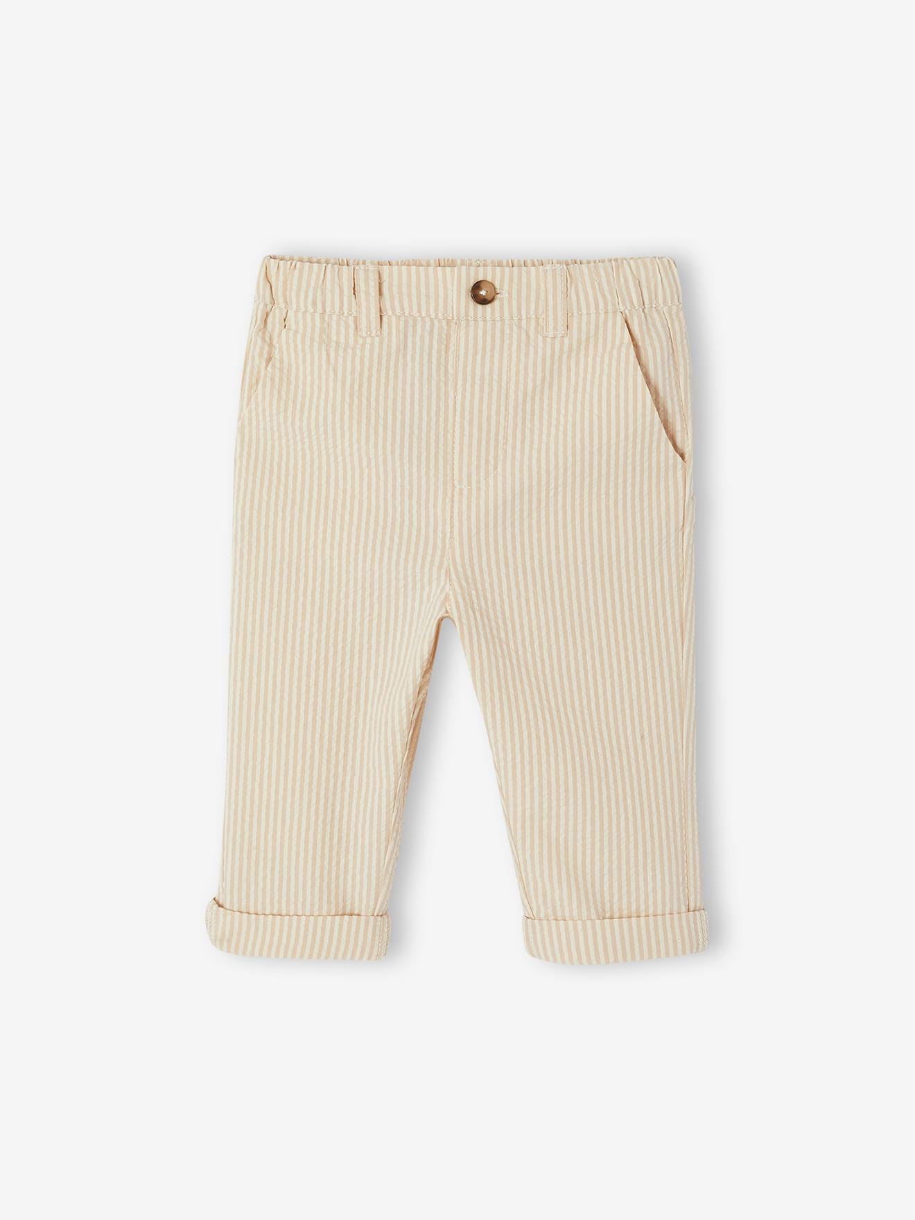 Broek baby jongen met elastische taille beige