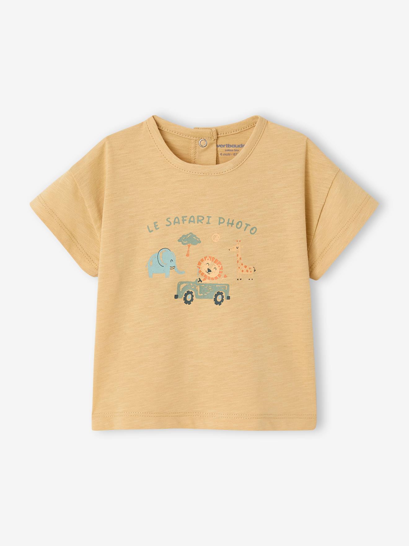 T-shirt baby jongen safari cappuccino