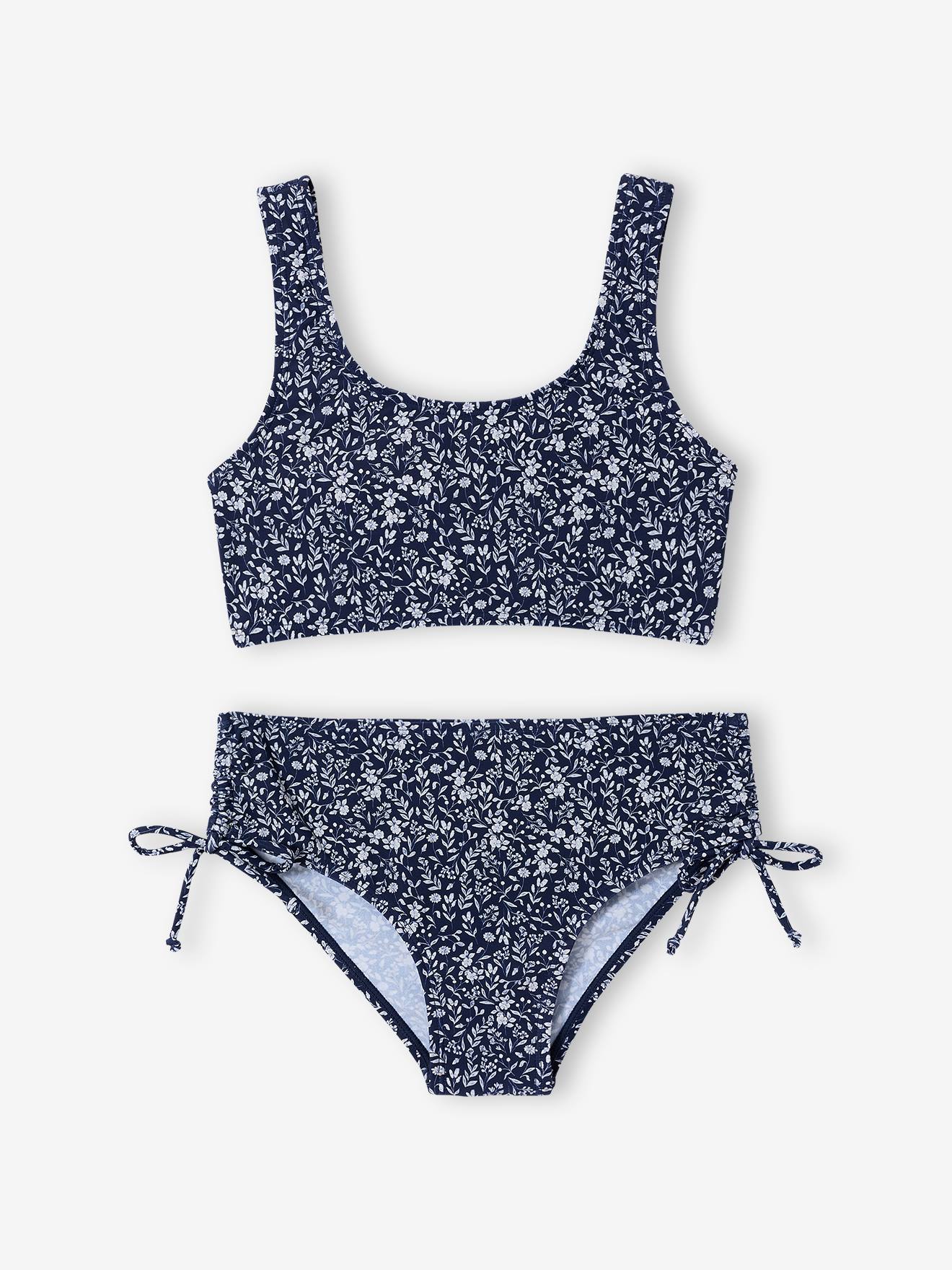 2-delig badpak voor meisjes marineblauw afbeelding