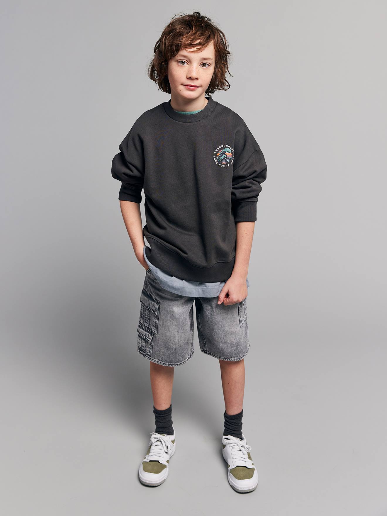 Bermuda in skatestijl JONEN denimgrijs