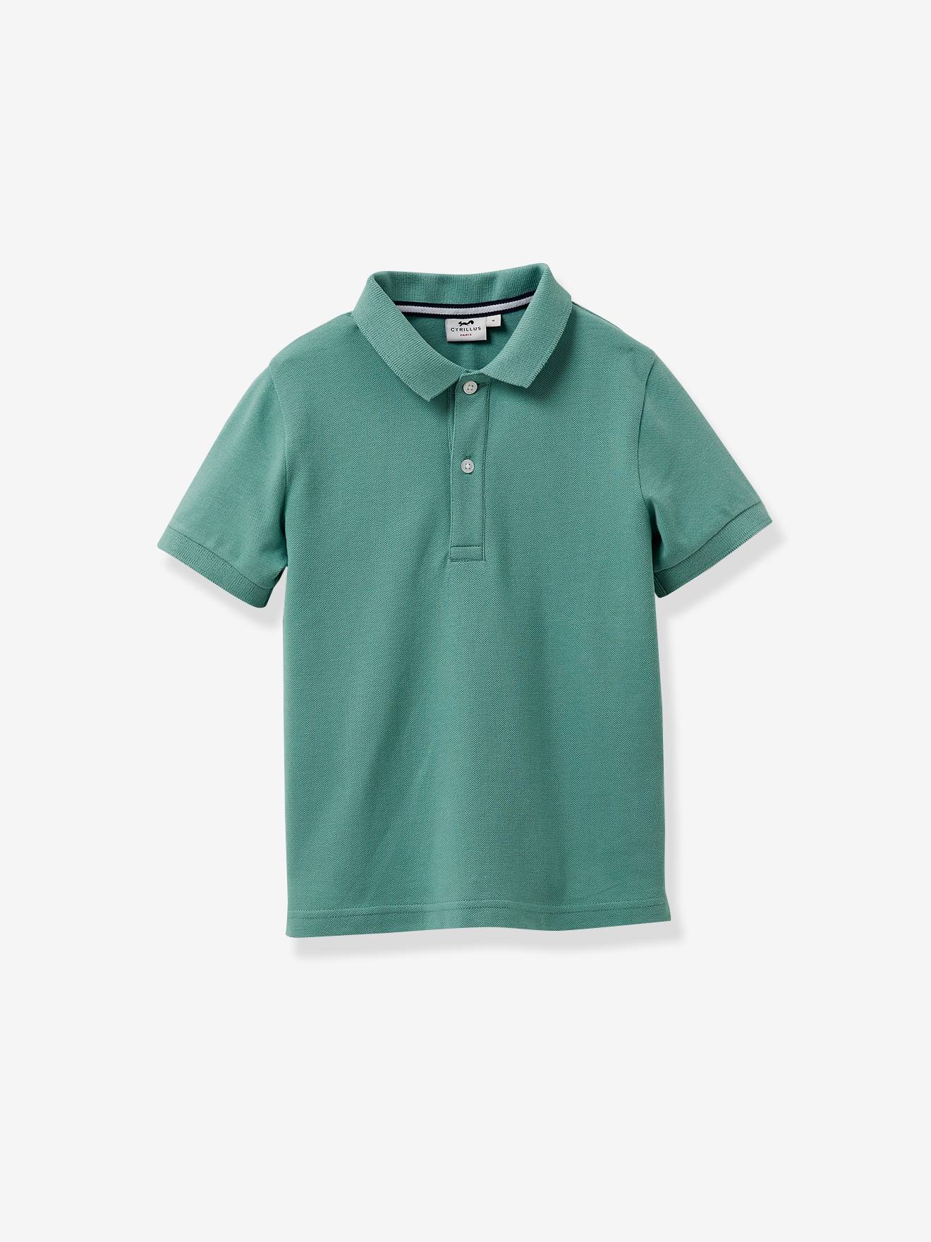 Polo korte mouw saliegroen