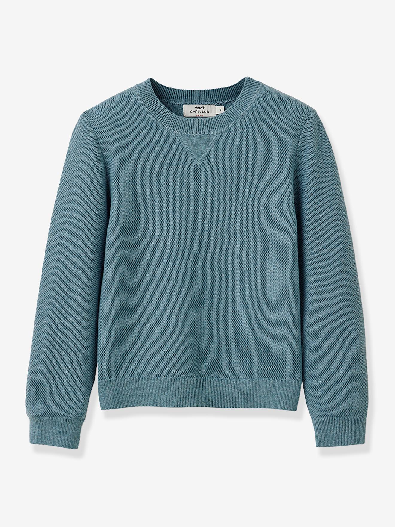 Zachte sweater trui voor jongens leiblauw