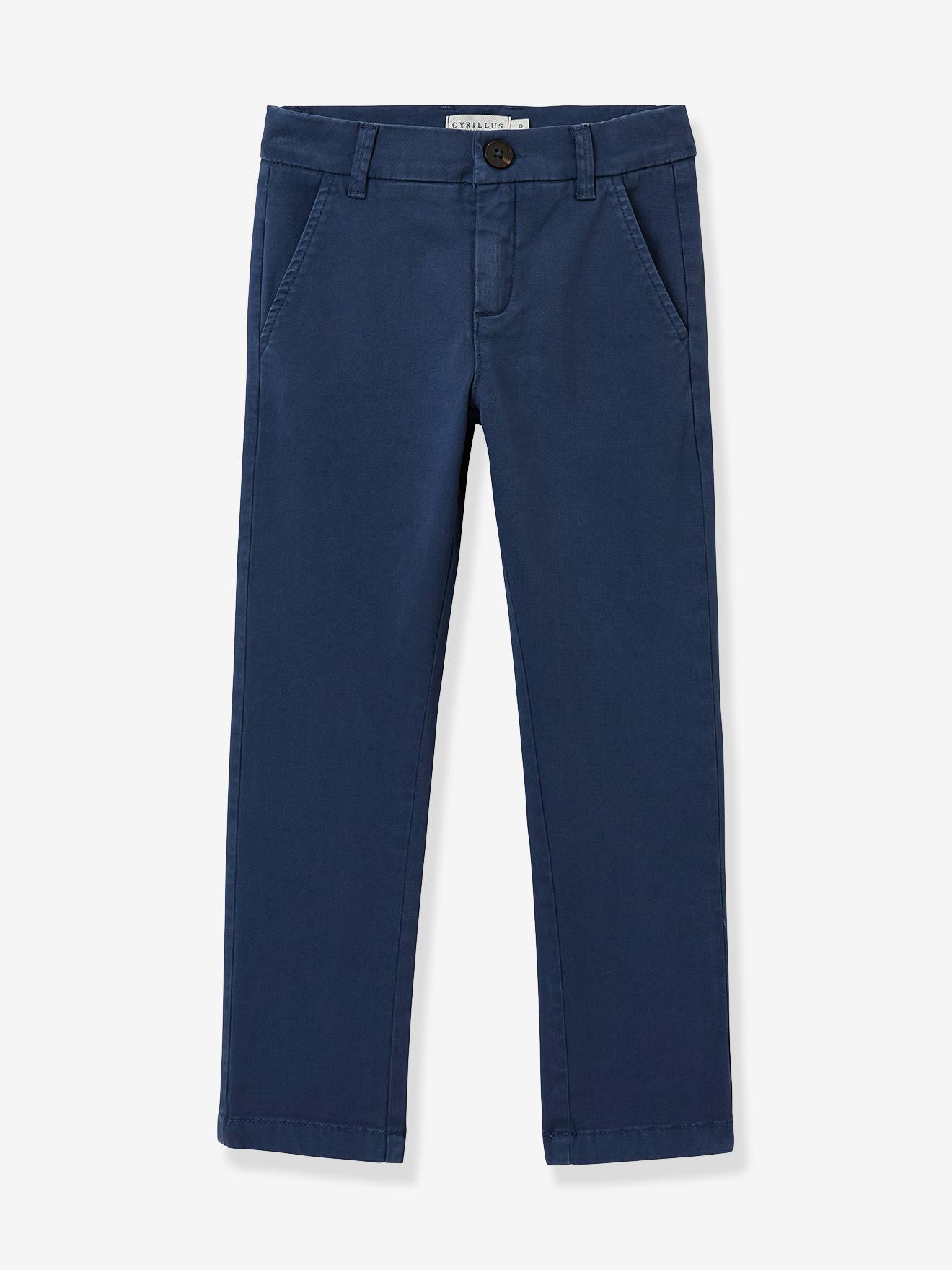 Broek chino indigoblauw