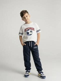 Jongens-Sport collectie-Joggingbroek van molton met verstelbare taille