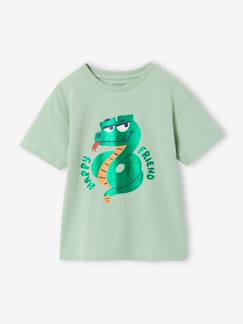 Jongens-T-shirt, poloshirt, souspull-T-shirt-Jongensshirt Space glanzend motief