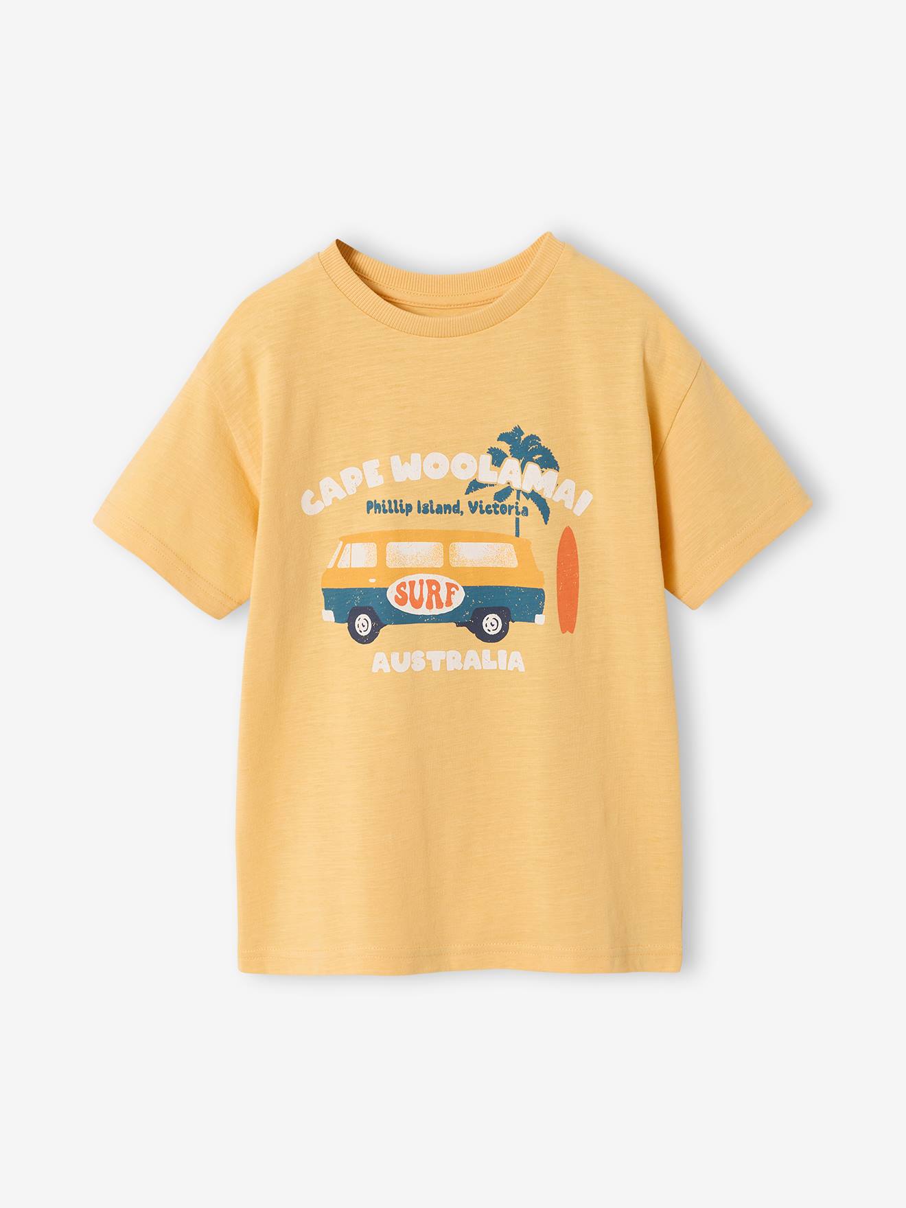 T-shirt met korte mouwen voor jongens geel