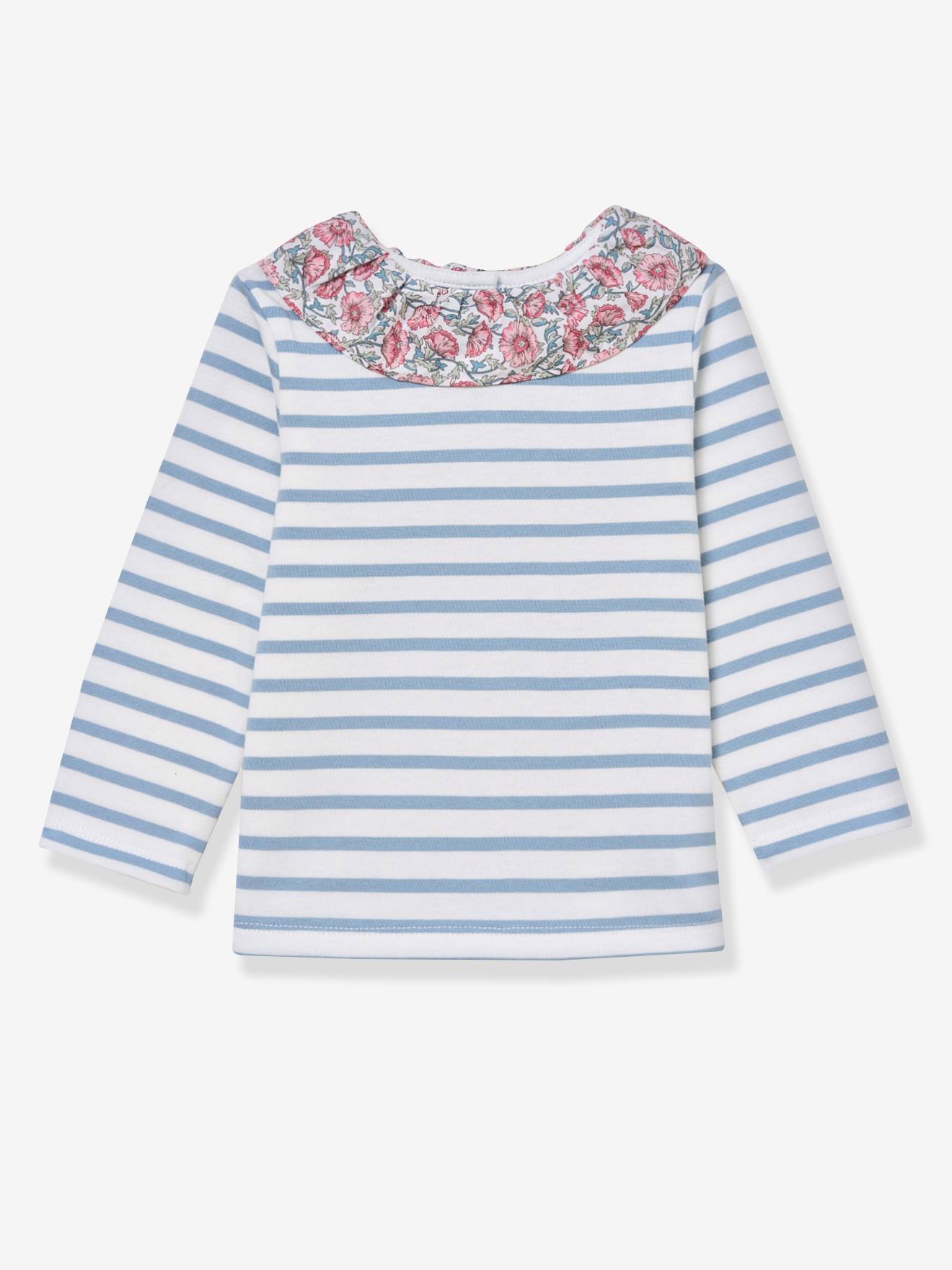 T-shirt met lange mouwen baby's lichtroze.