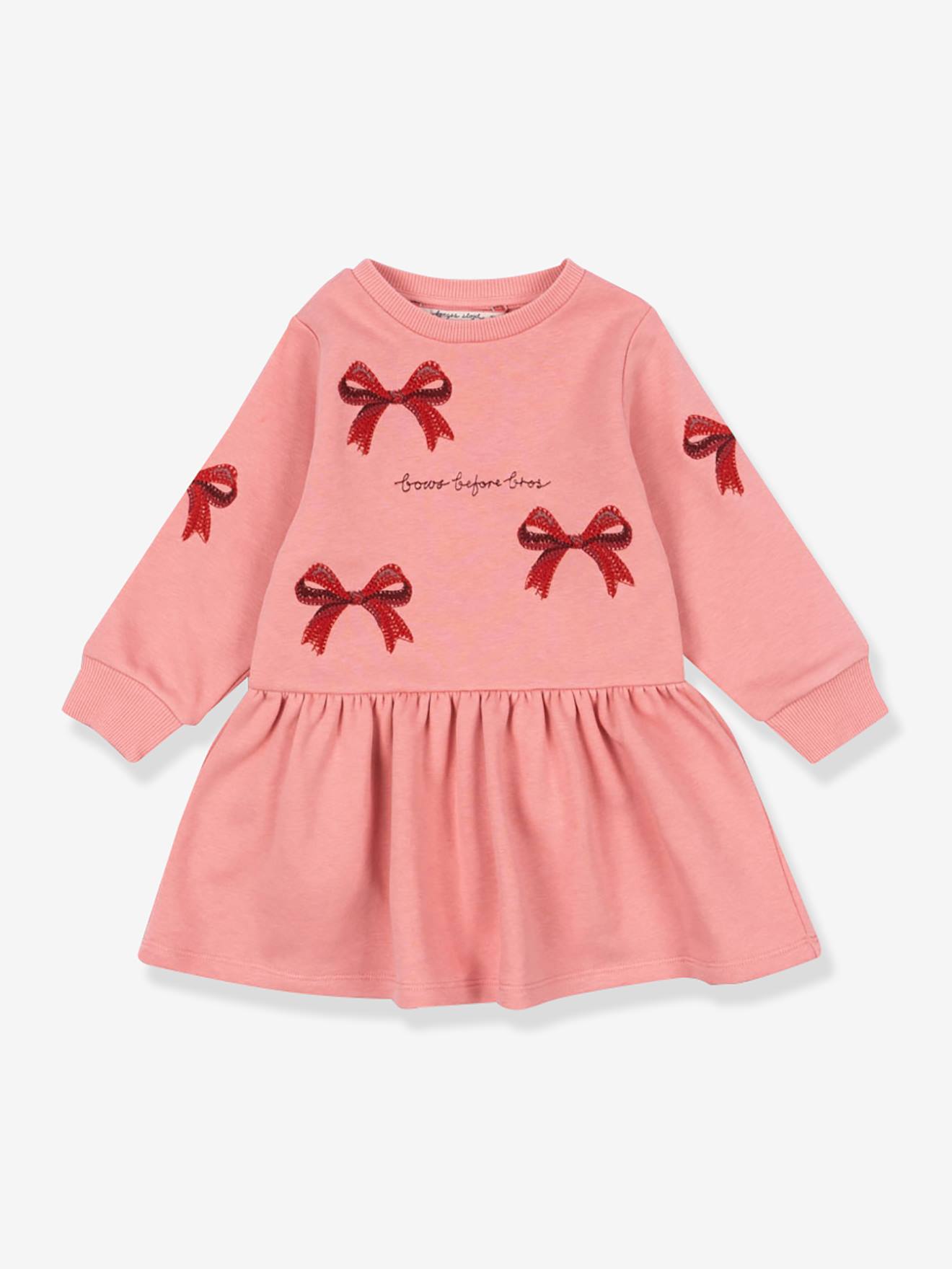 Uitlopende sweaterjurk rozen