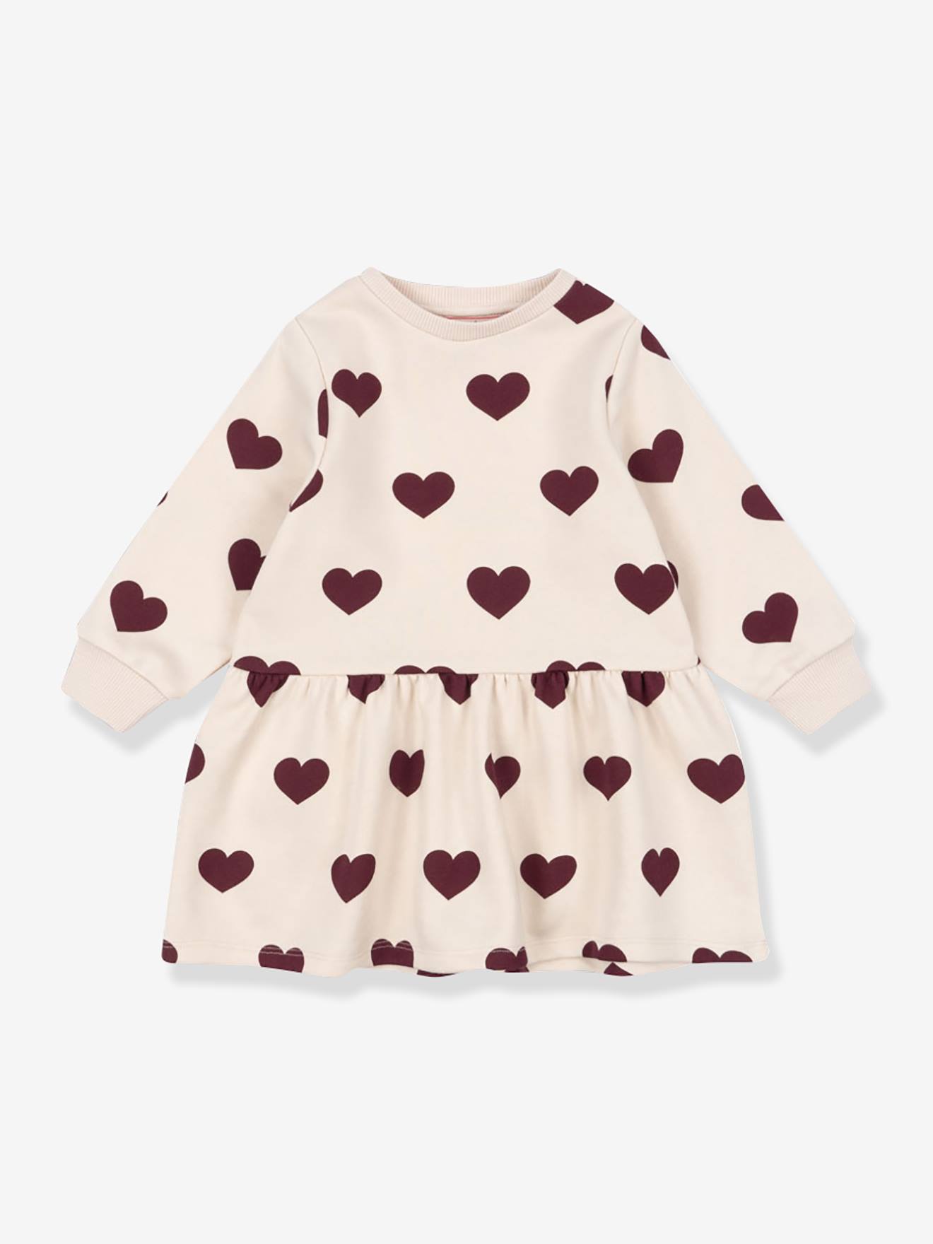 Uitlopende sweaterjurk wit