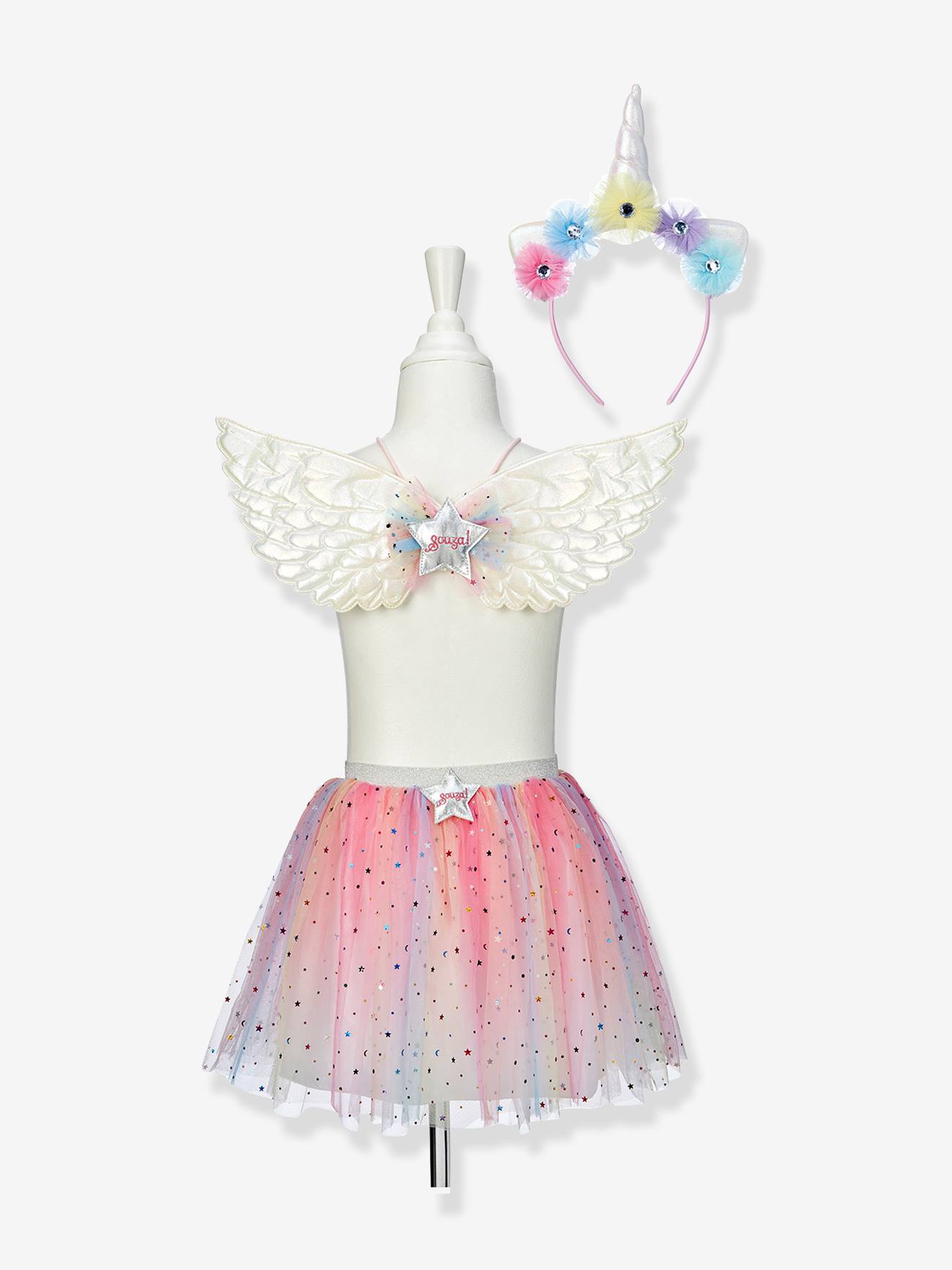 Set SOUZA vermomming Celestia rok vleugels diadeem meerkleurig