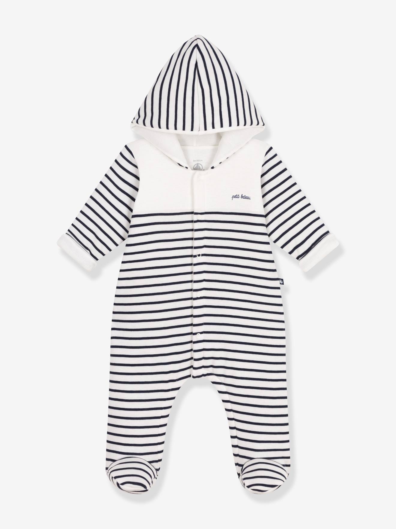 Lange sweater met capuchon marineblauw