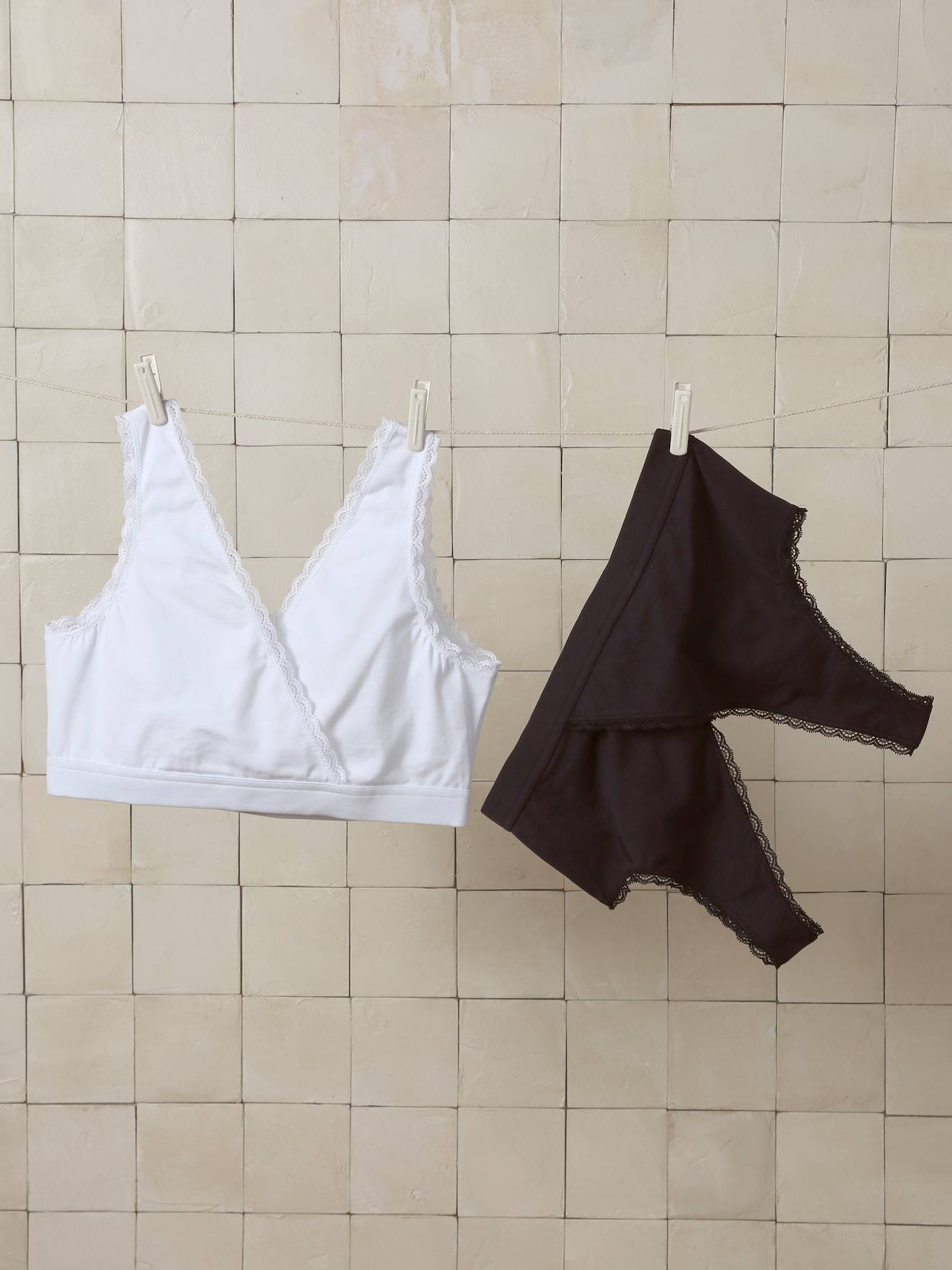 Set van 2 beha's borstvoeding zwangerschap wit