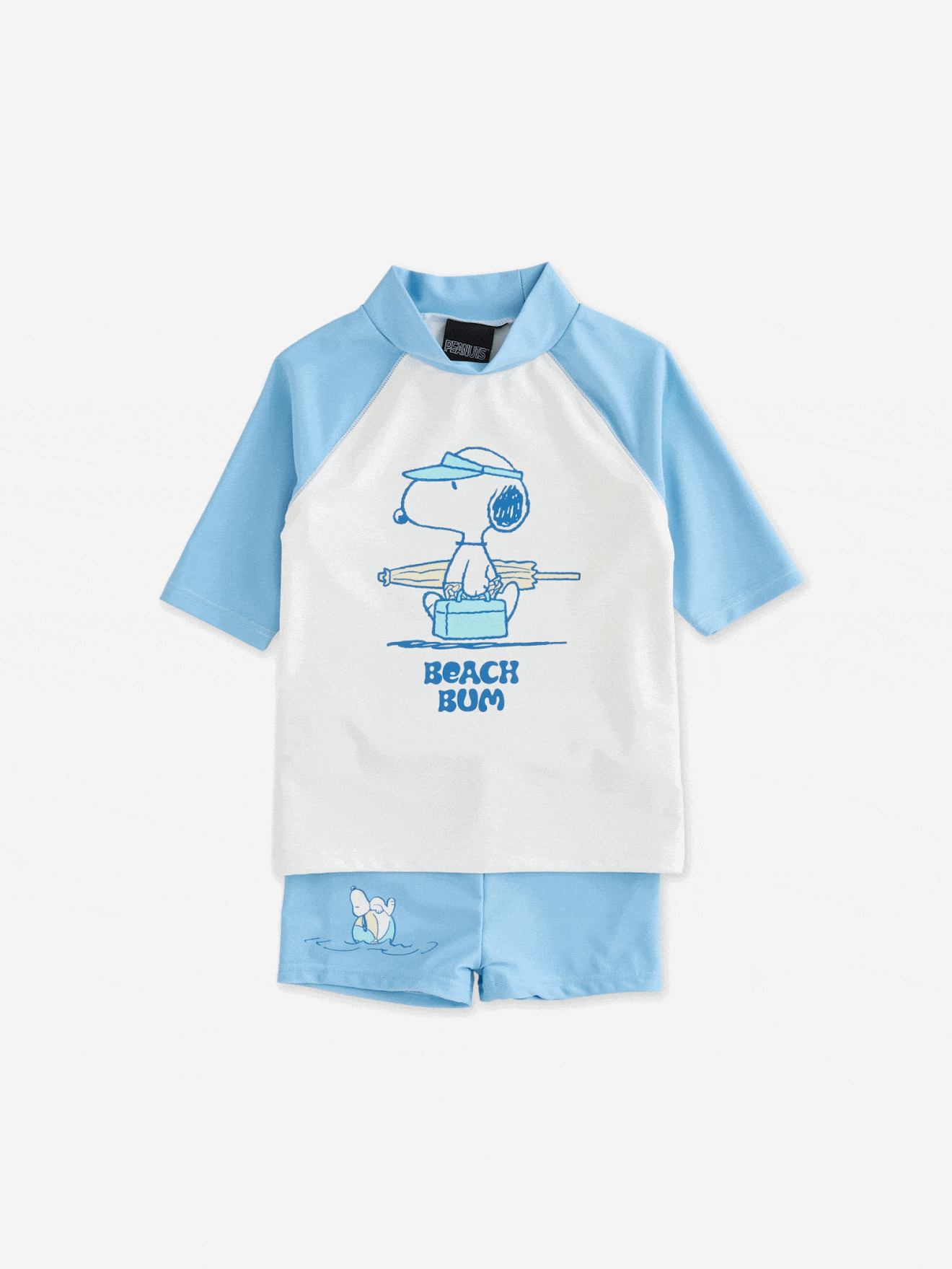 SNOOPY UV-werend badpak hemelsblauw