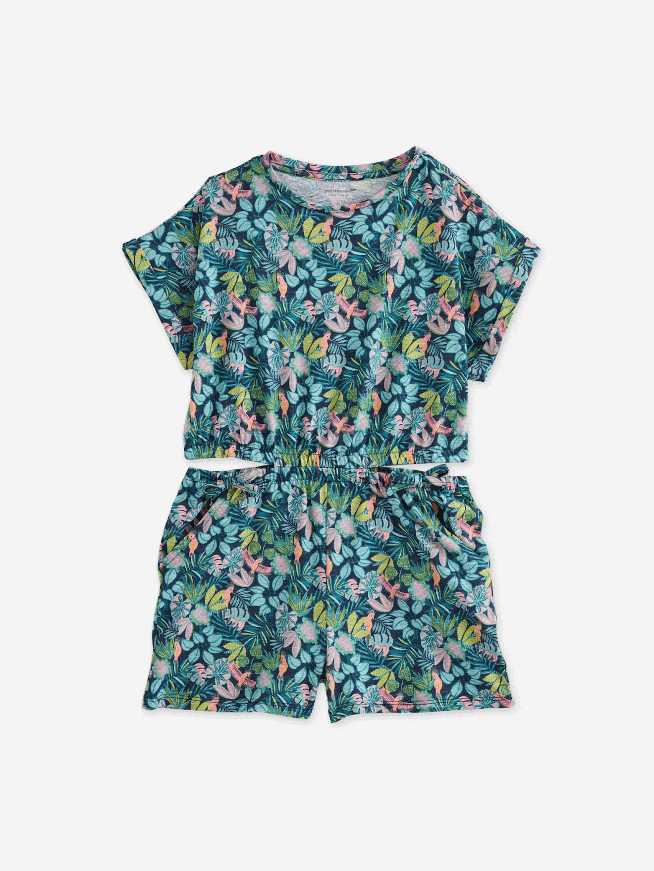 Jersey combishort meisjes meerkleurig