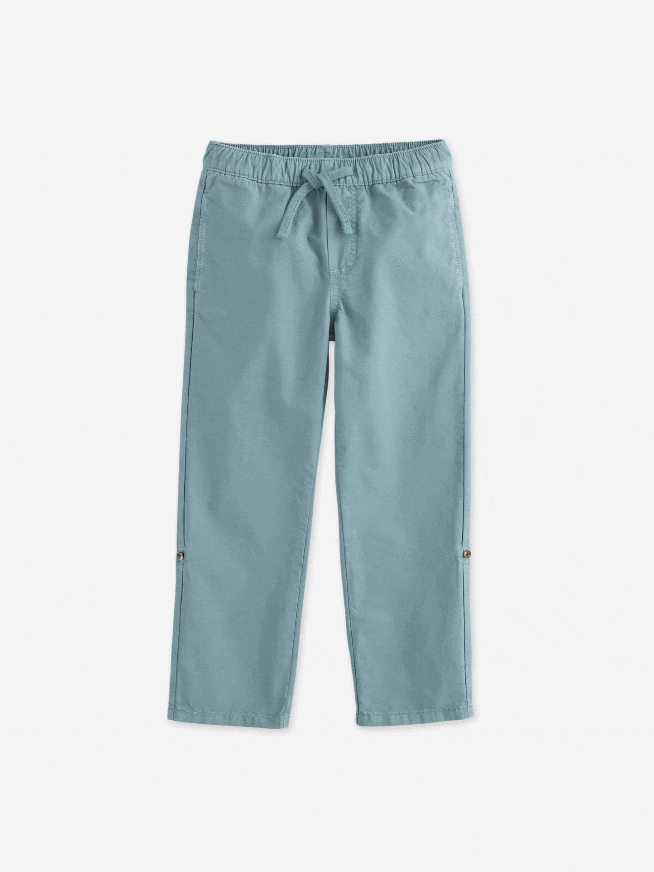 Oprolbare broek voor jongens smaragdgroen